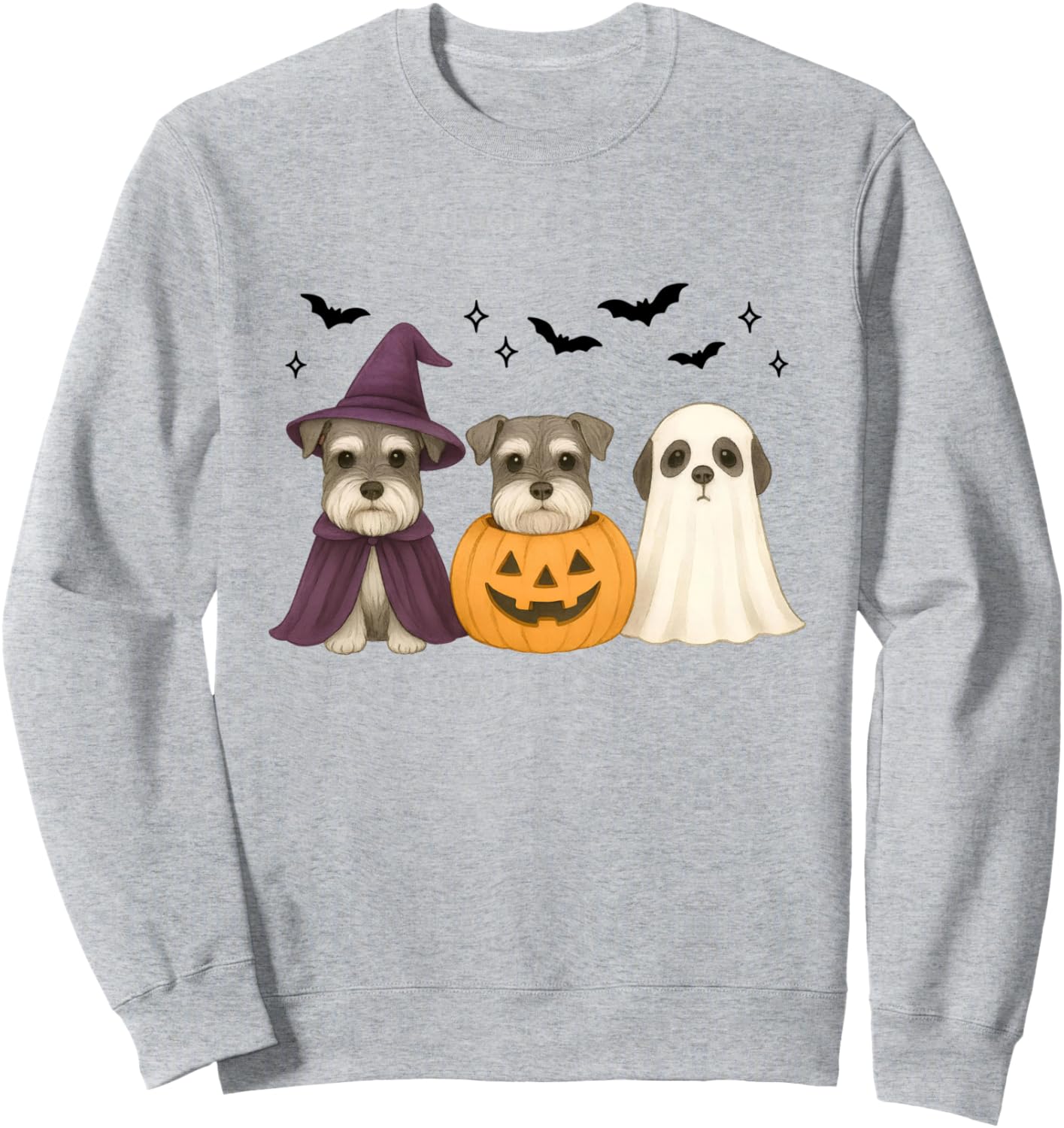 Witch Schnauzer Halloween Schnauzer Dog Mom Dog Lover Sweatshirt