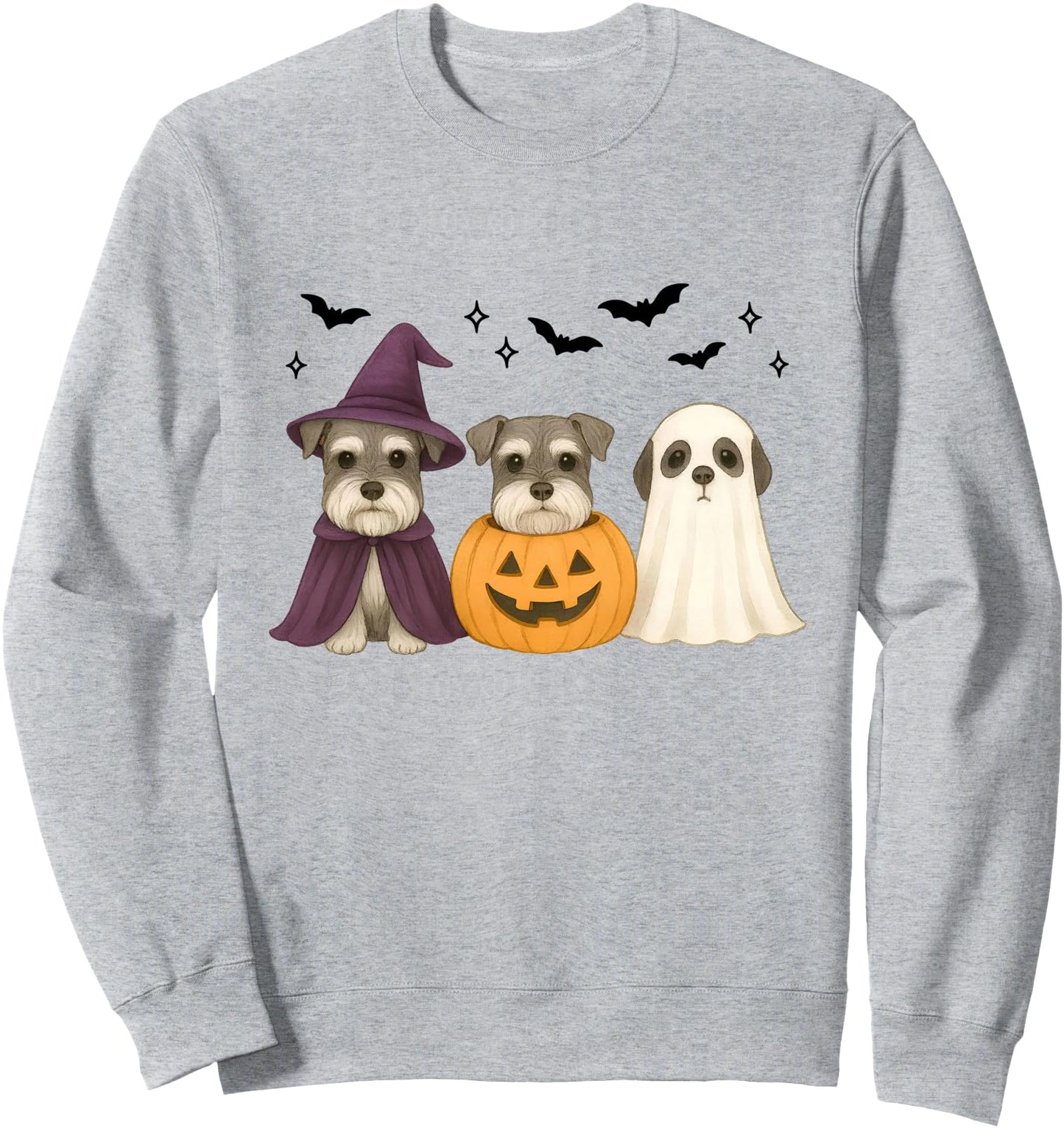 Witch Schnauzer Halloween Schnauzer Dog Mom Dog Lover Sweatshirt