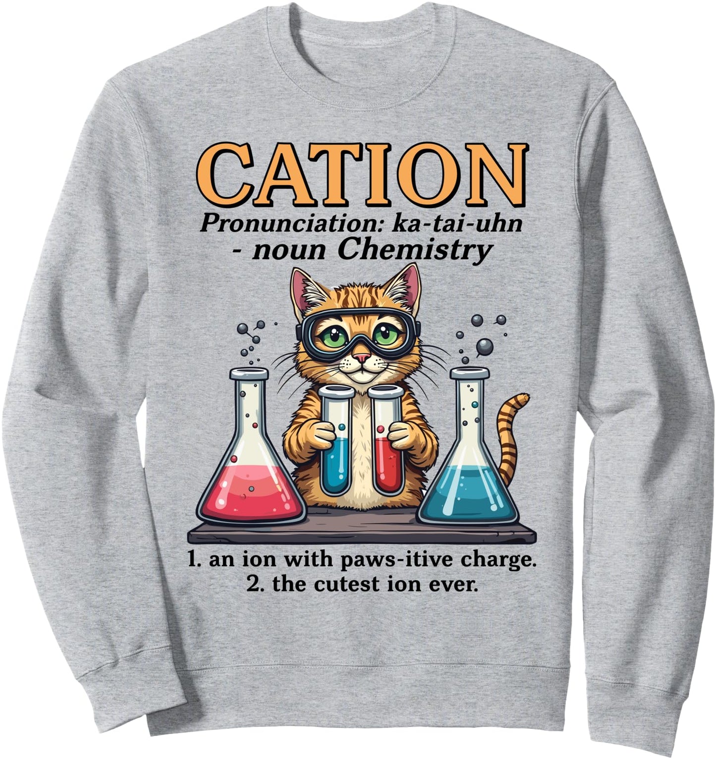 Cat chemistry cation Sweatshirt