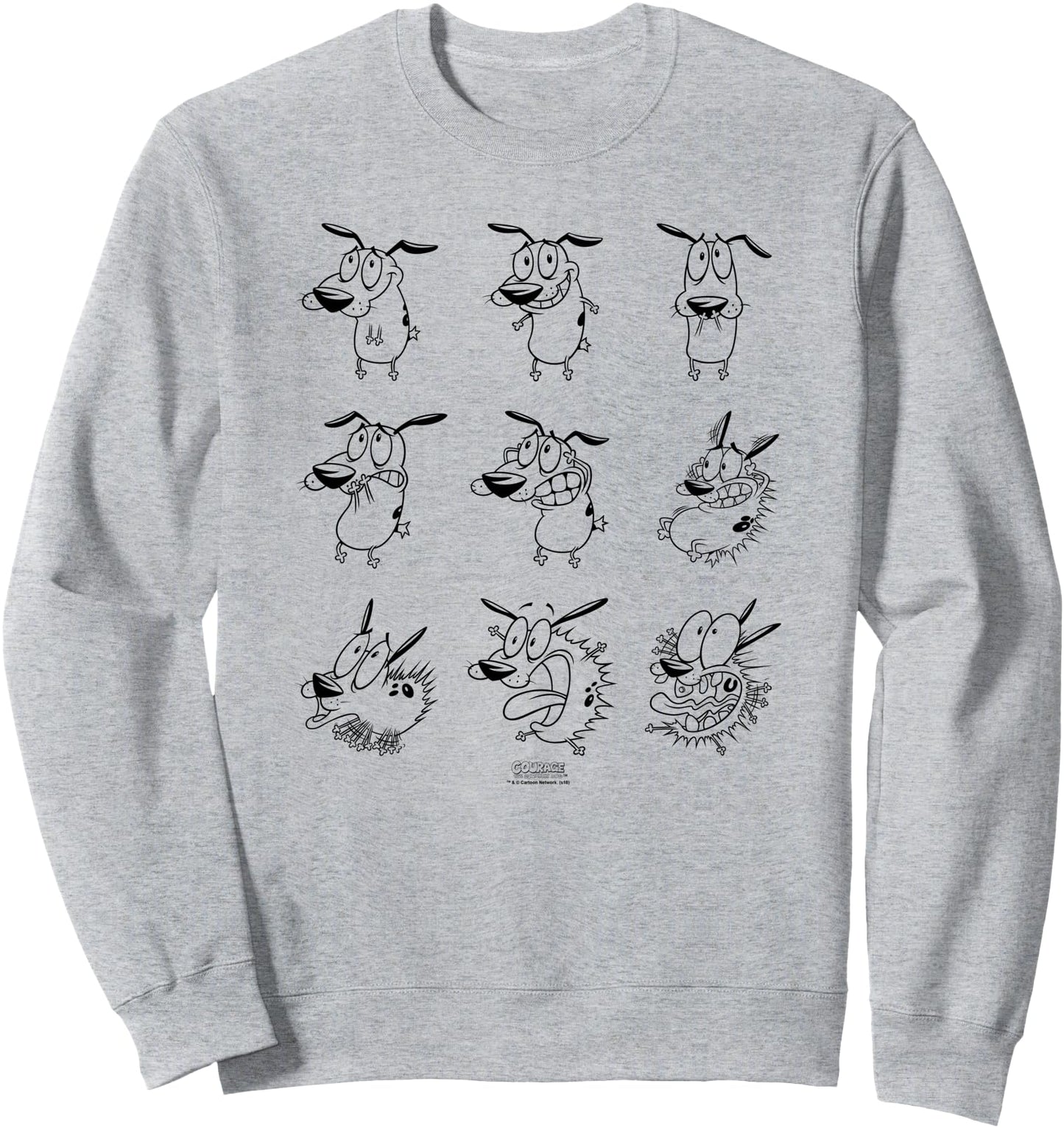 Courage the Cowardly Dog Courage Poses Sweatshirt