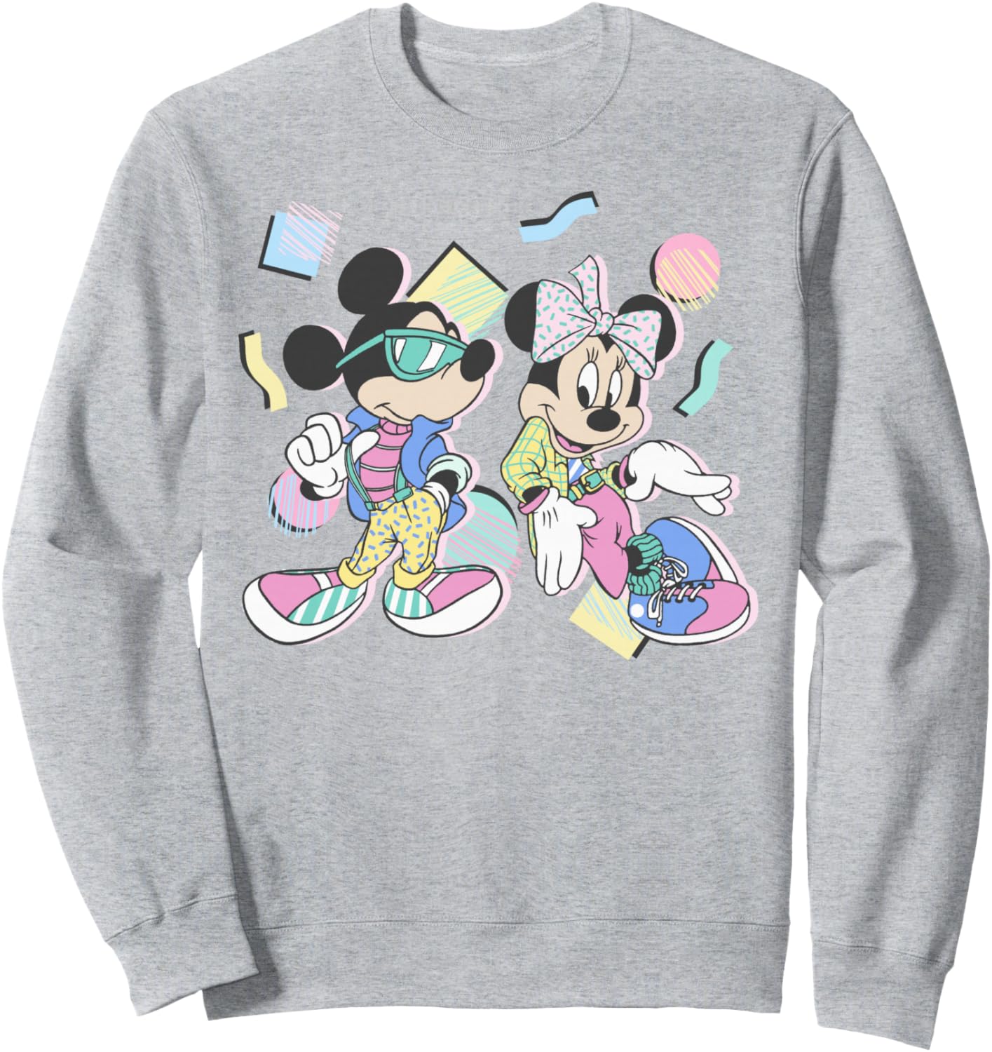 Disney Mickey And Friends Mickey & Minnie Retro 80's Style Sweatshirt