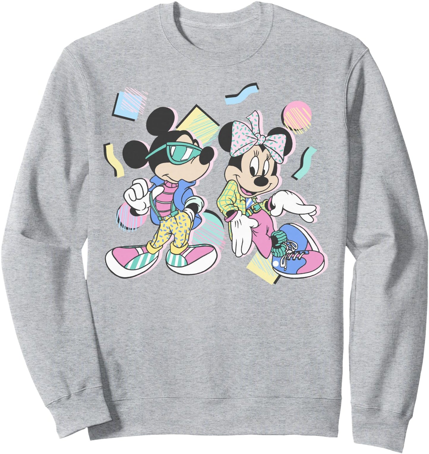 Disney Mickey And Friends Mickey & Minnie Retro 80's Style Sweatshirt