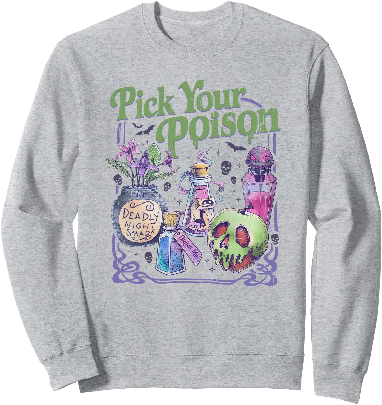 Pick Your Poison, Vintage Princess Halloween Sweatshirt