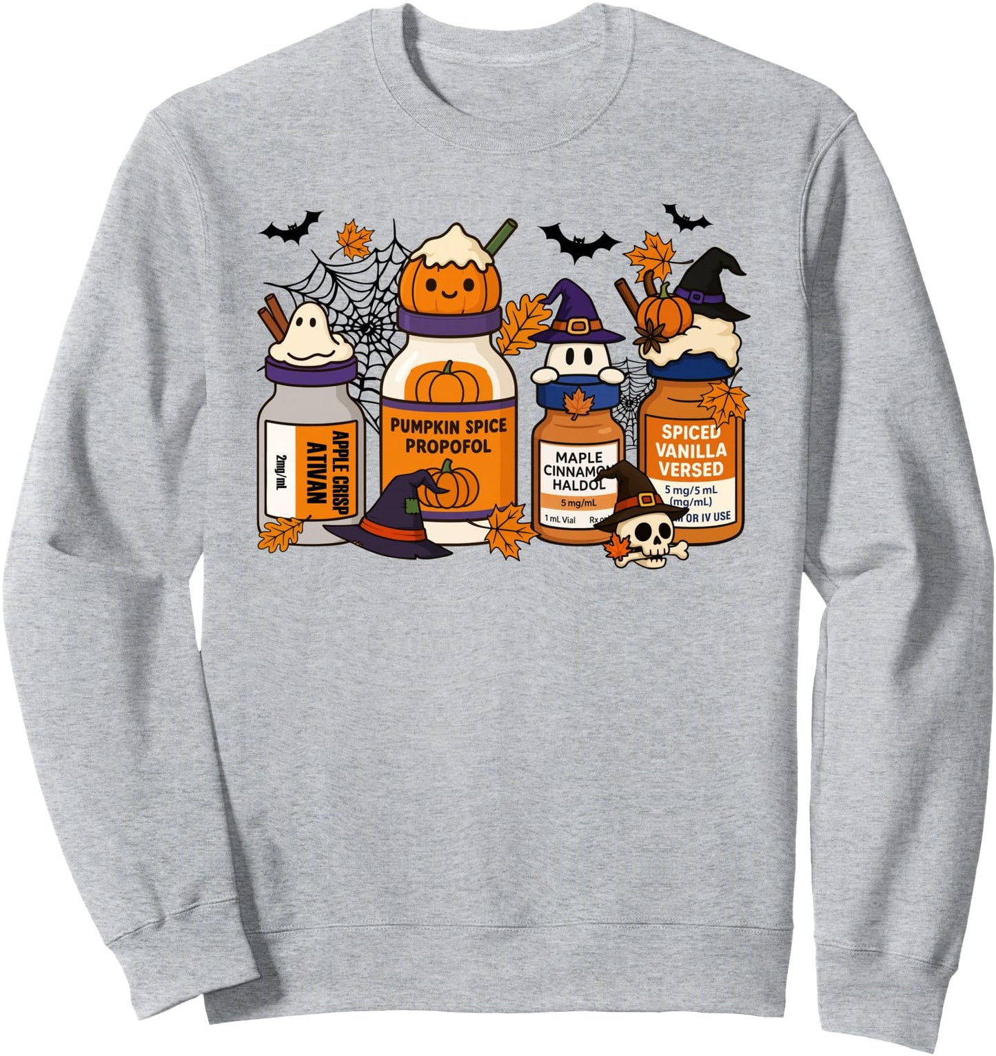 Halloween Nurse Pumpkin Spice Propofol Ativan ICU Fall Sweatshirt