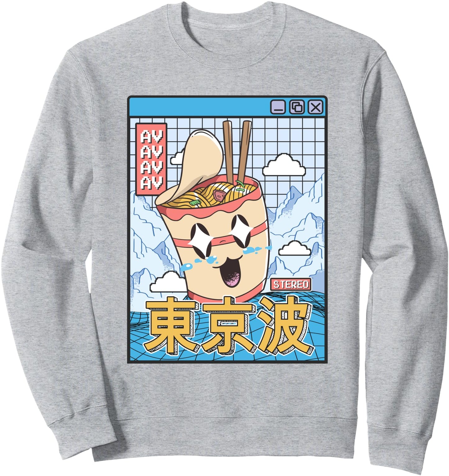Instant Ramen Noodles Cup Japanese Kawaii Vaporwave Anime Sweatshirt