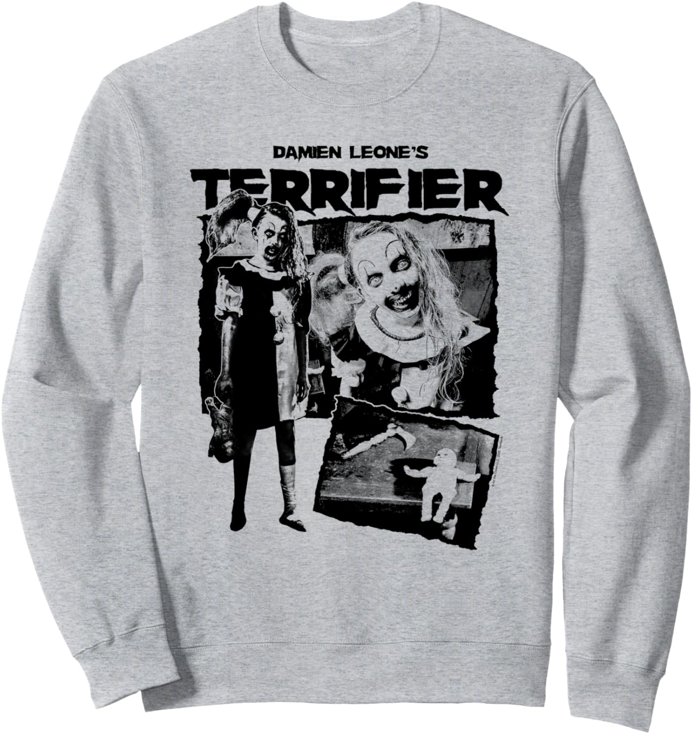 Terrifier Little Pale Girl Creepy Collage Horror Movie Sweatshirt