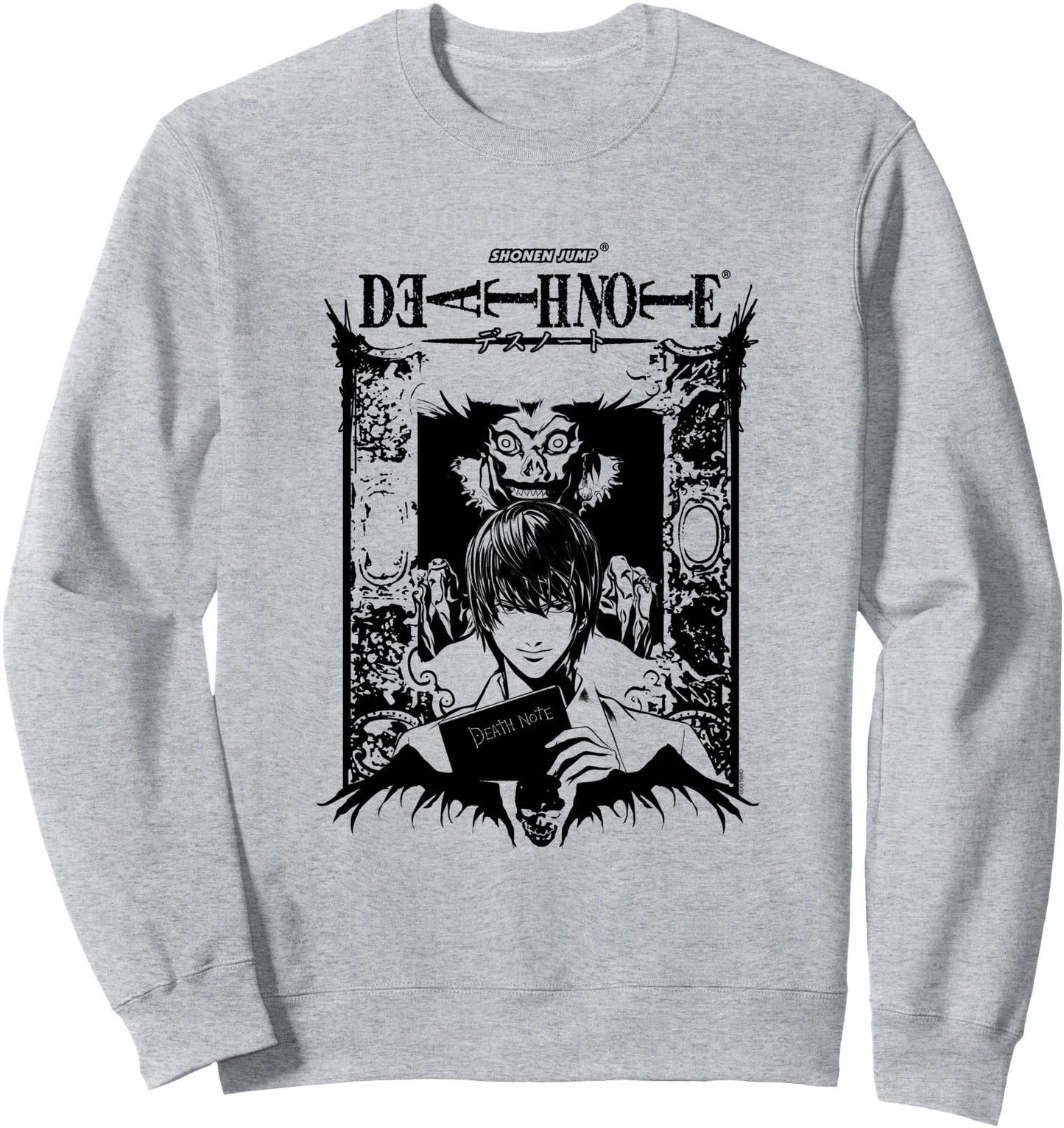 Death Note Light and Ryuk in Ornate Frame Anime Sweatshirt