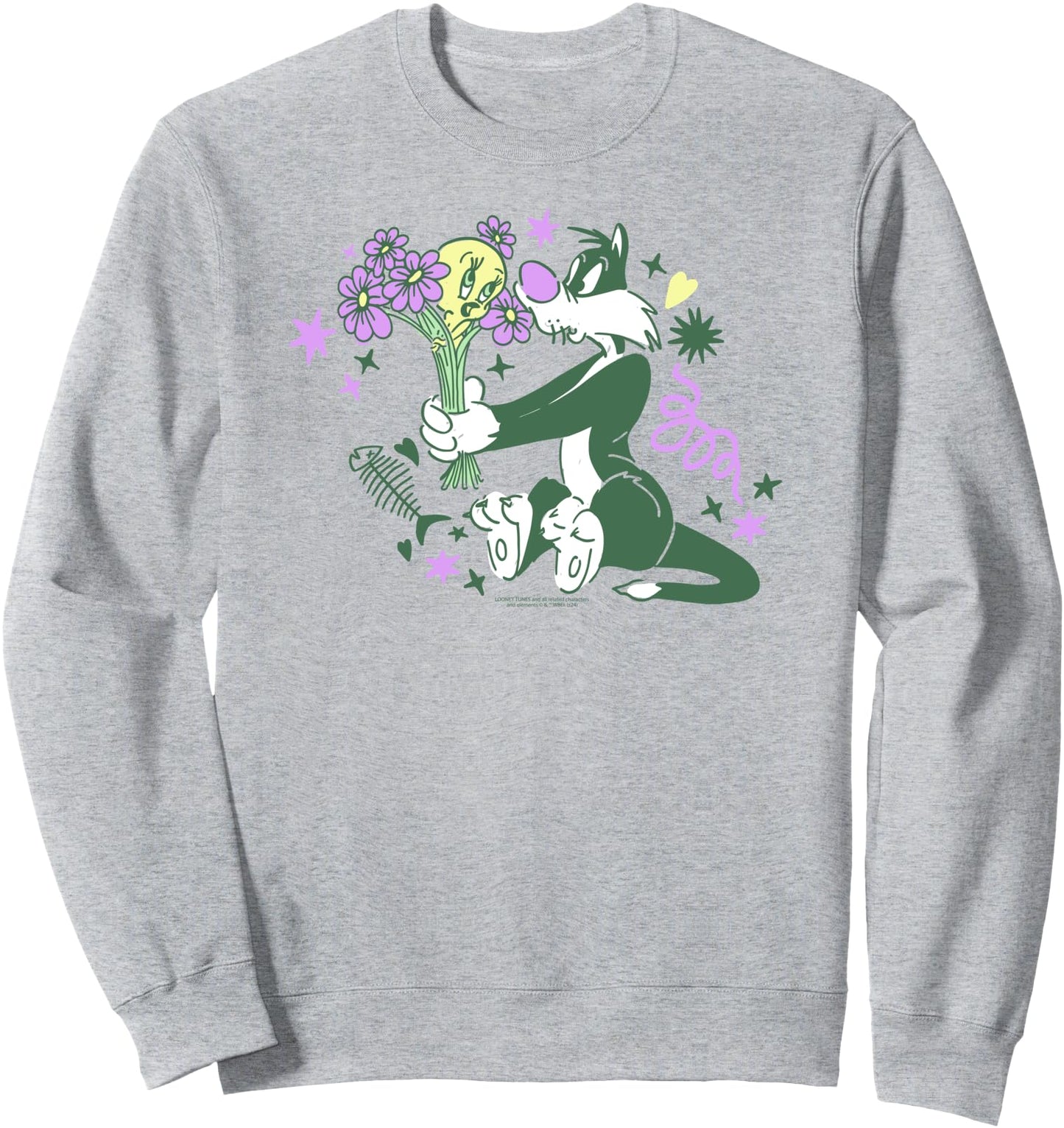 Amazon Essentials Looney Tunes Tweety and Green Sylvester Sweatshirt