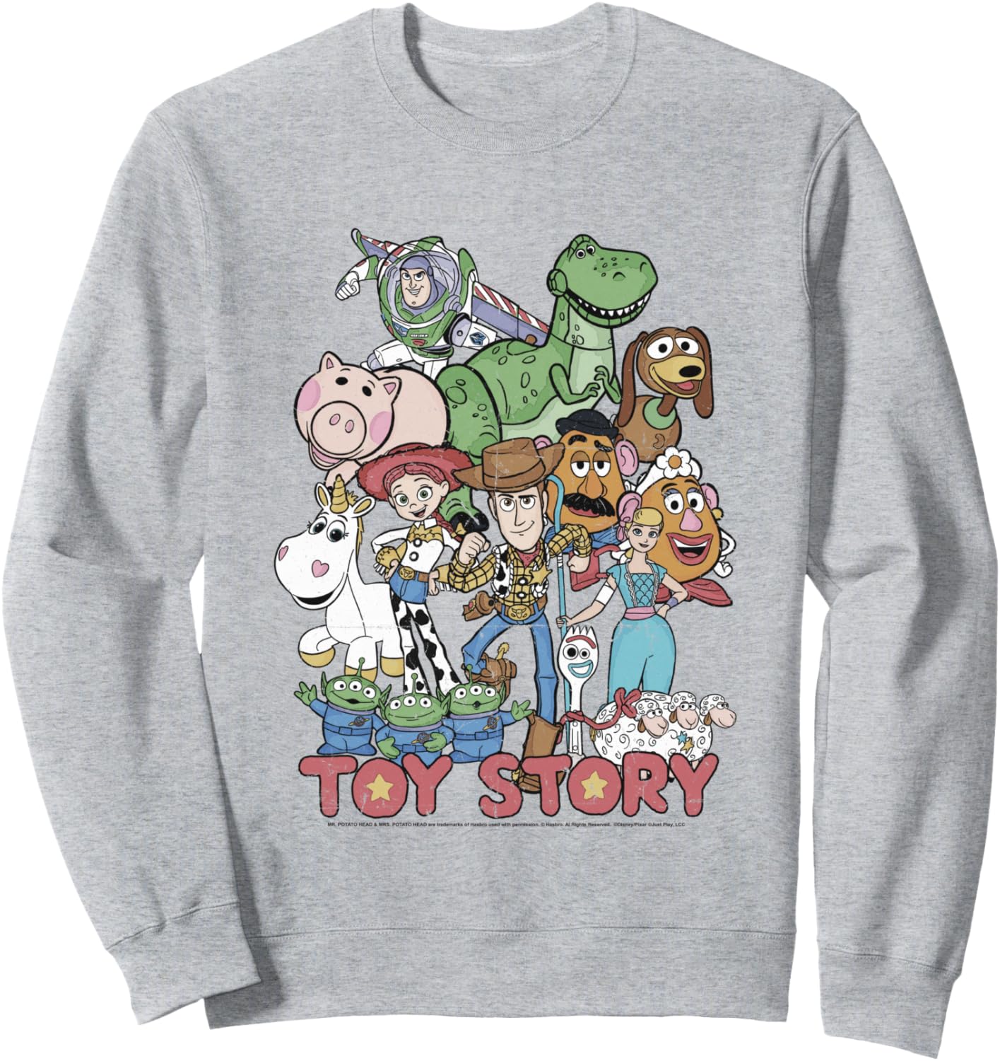 Disney Pixar Toy Story All Stars Distressed Group Shot Sweatshirt