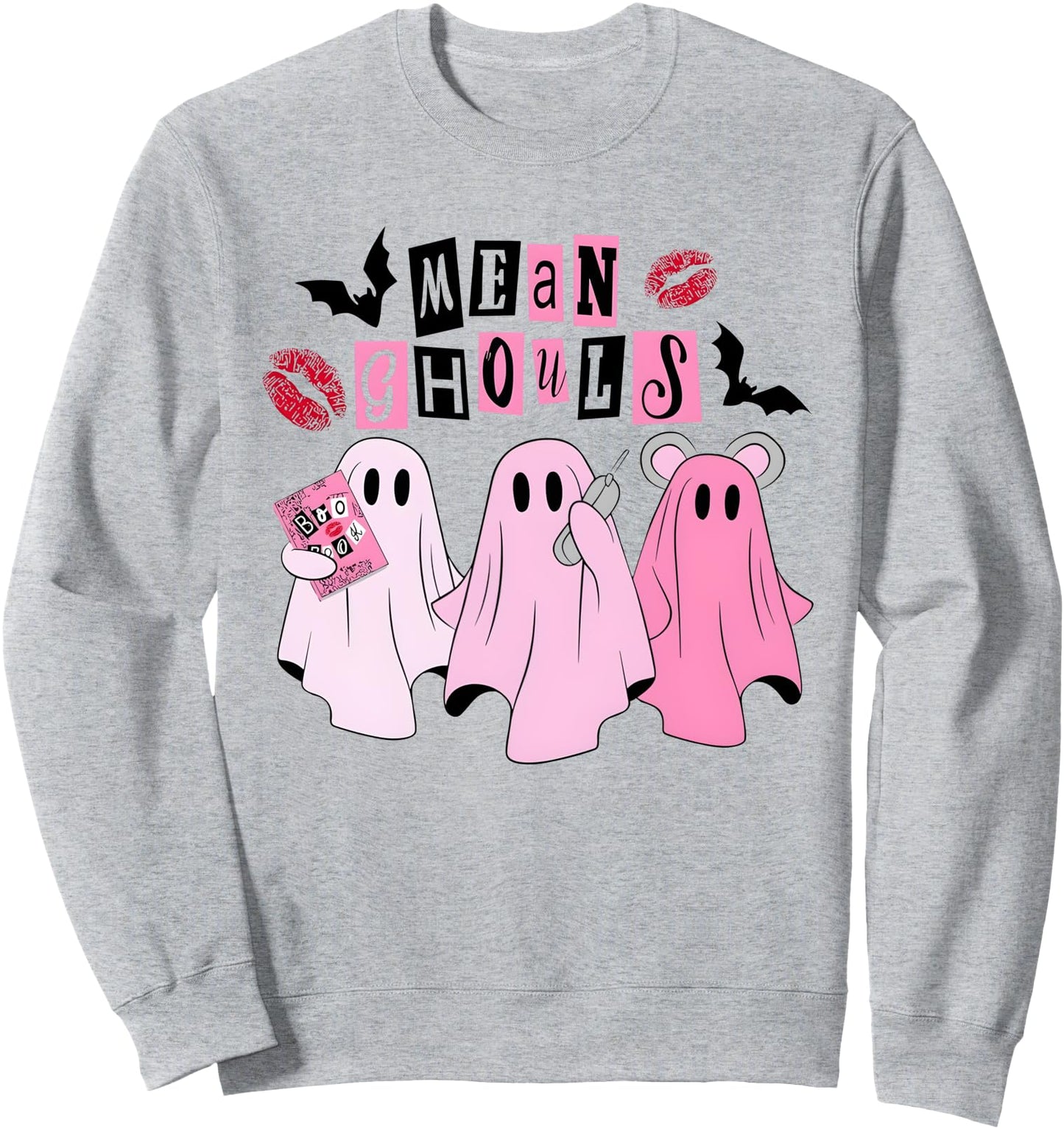 Cute Ghost Mean Ghouls Halloween Costume Spooky Season Girls Sweatshirt