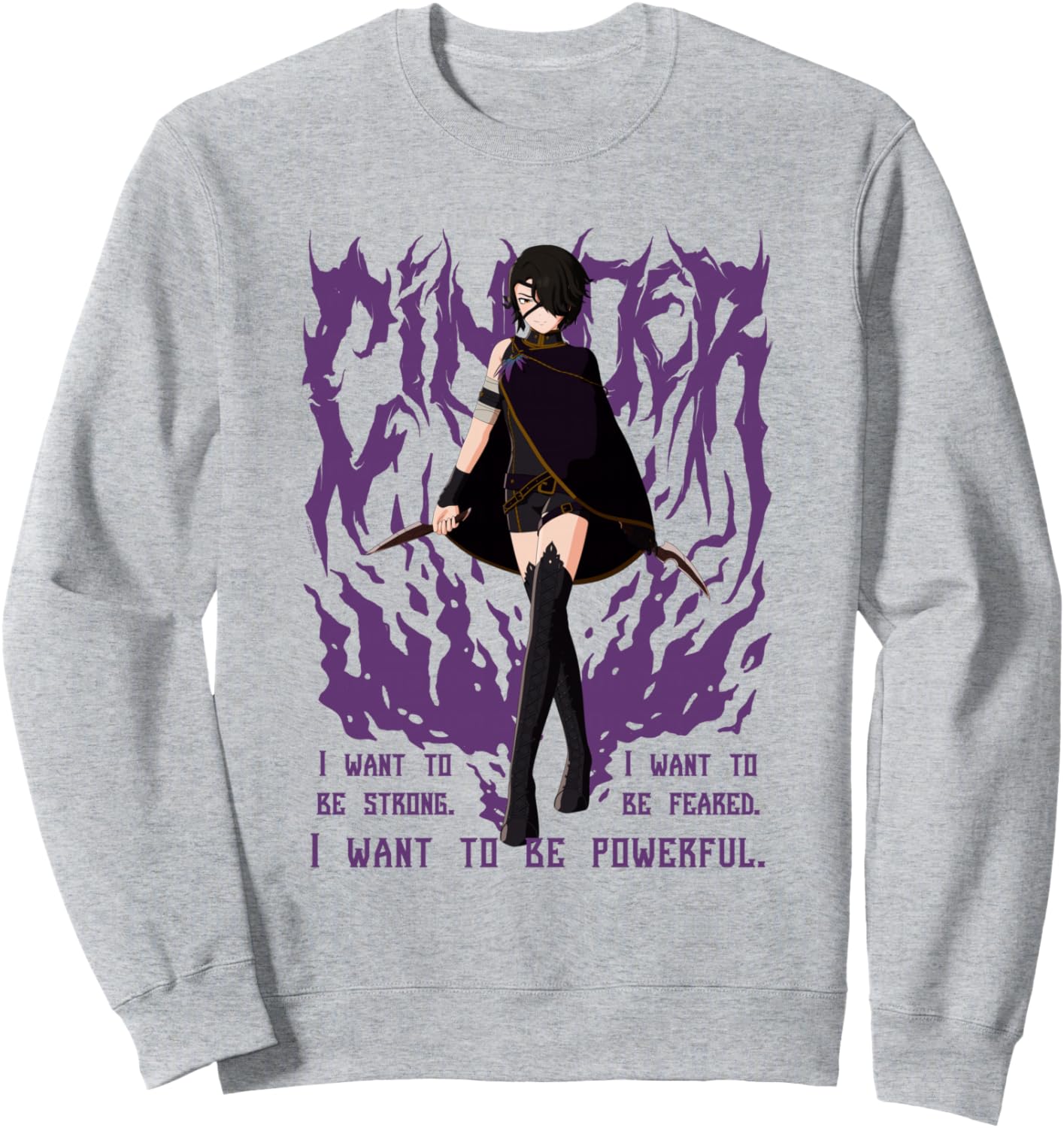 RWBY Cinder Fall Heavy Metal Anime Cartoon Sweatshirt