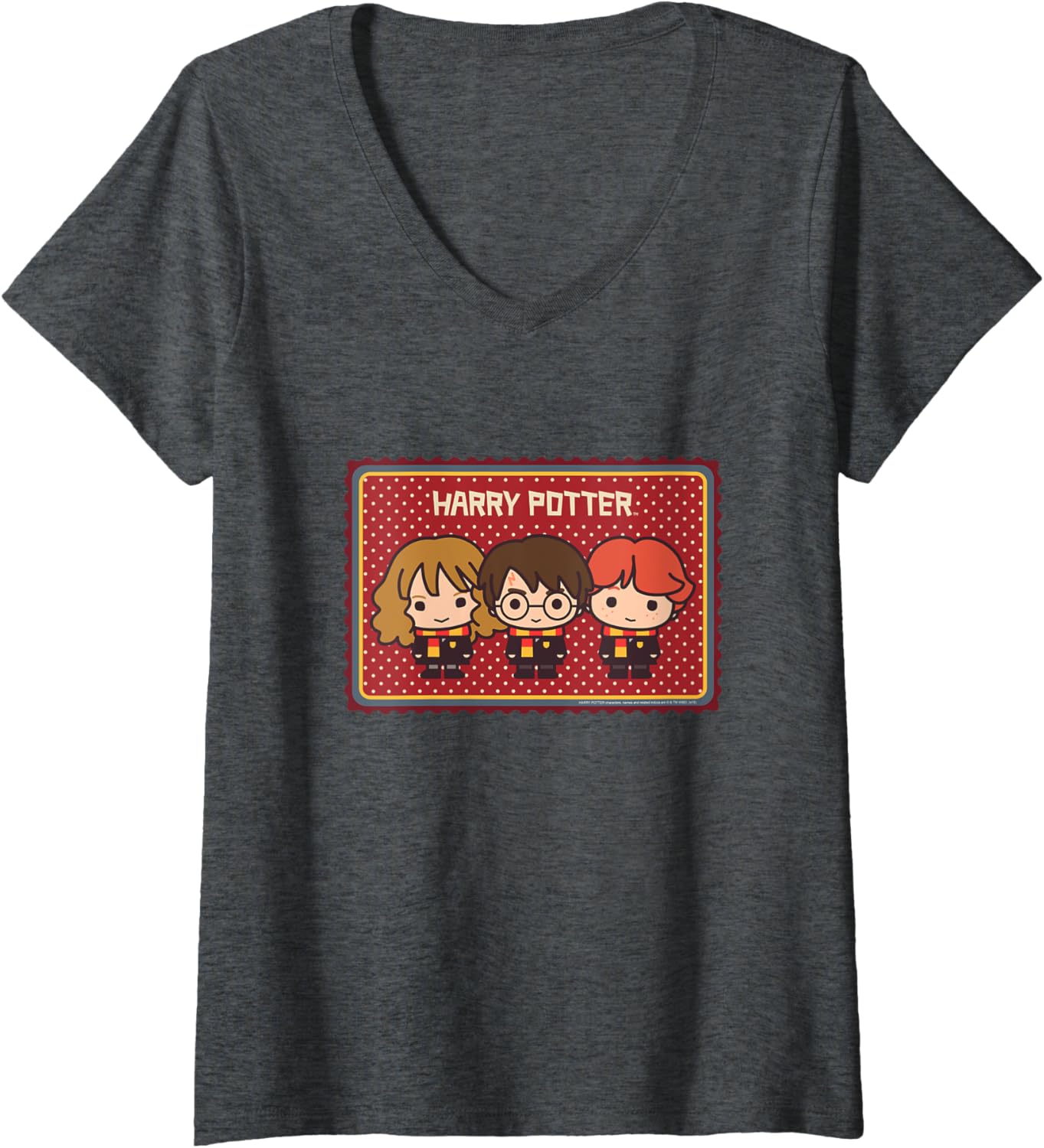 Womens Harry Potter Gryffindor Chibis V-Neck