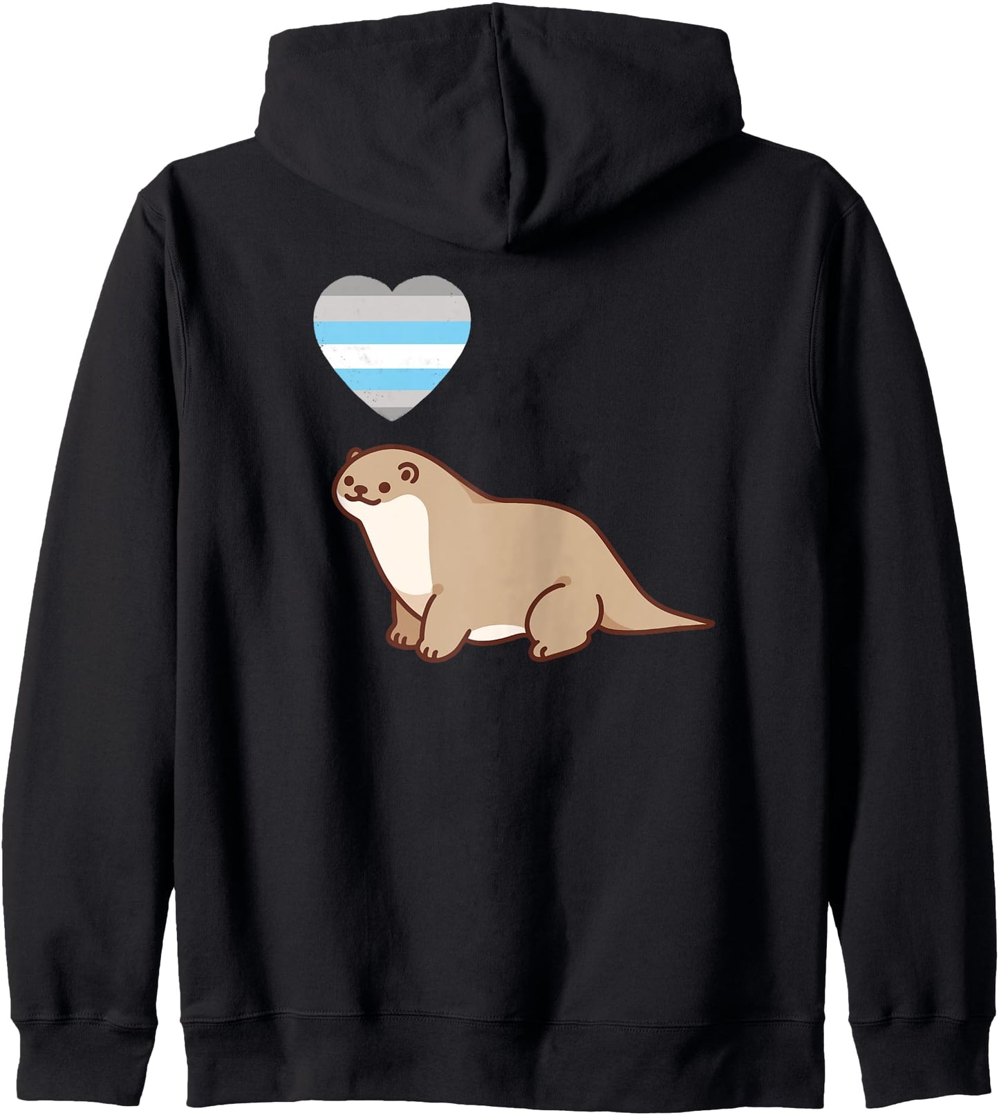 Demiboy Otter LGBTQIA Pride Flag Kawaii Anime Aesthetic Hoodie