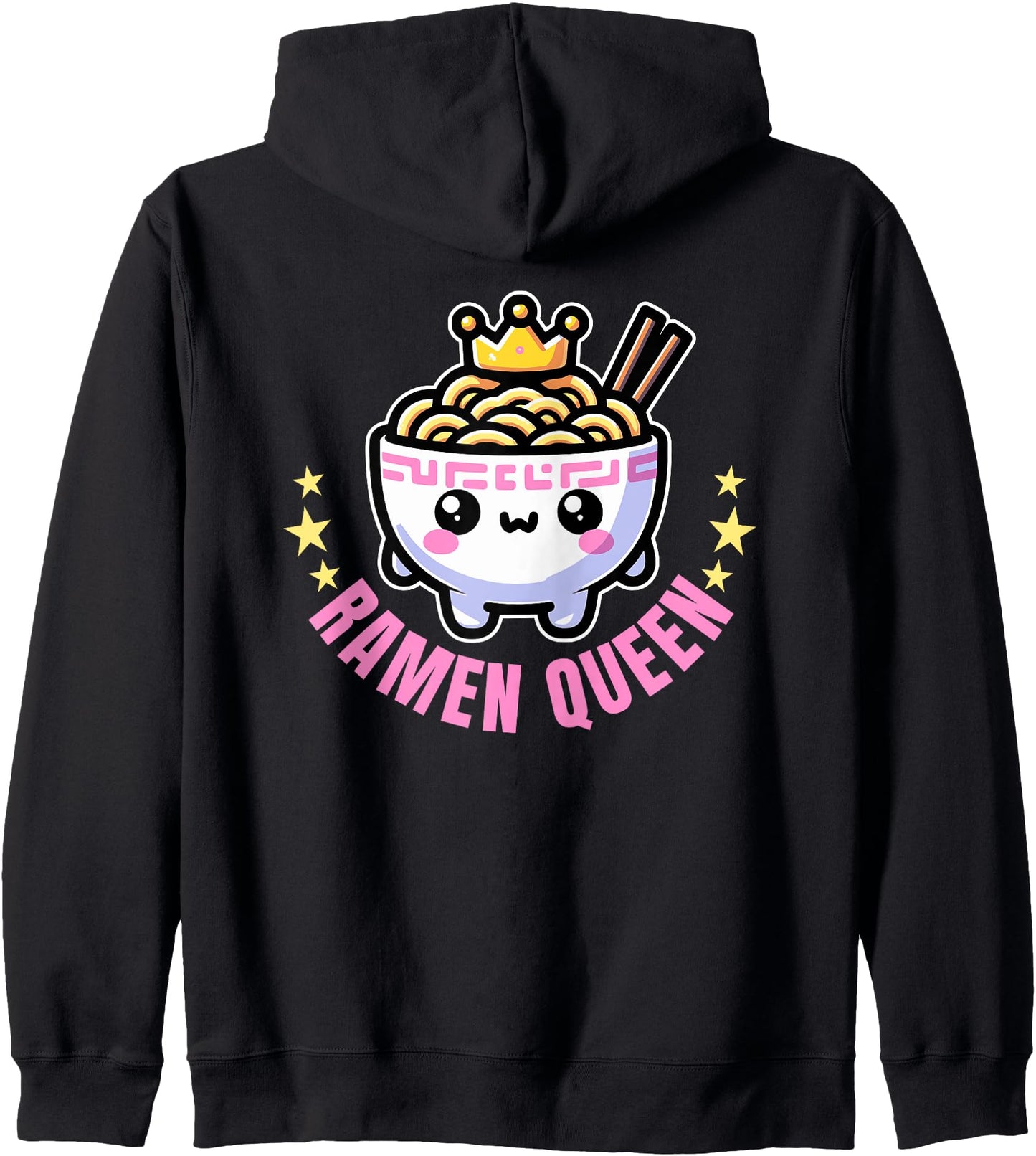 Kawaii Ramen Queen Crown Noodles Cute Anime Foodie Hoodie