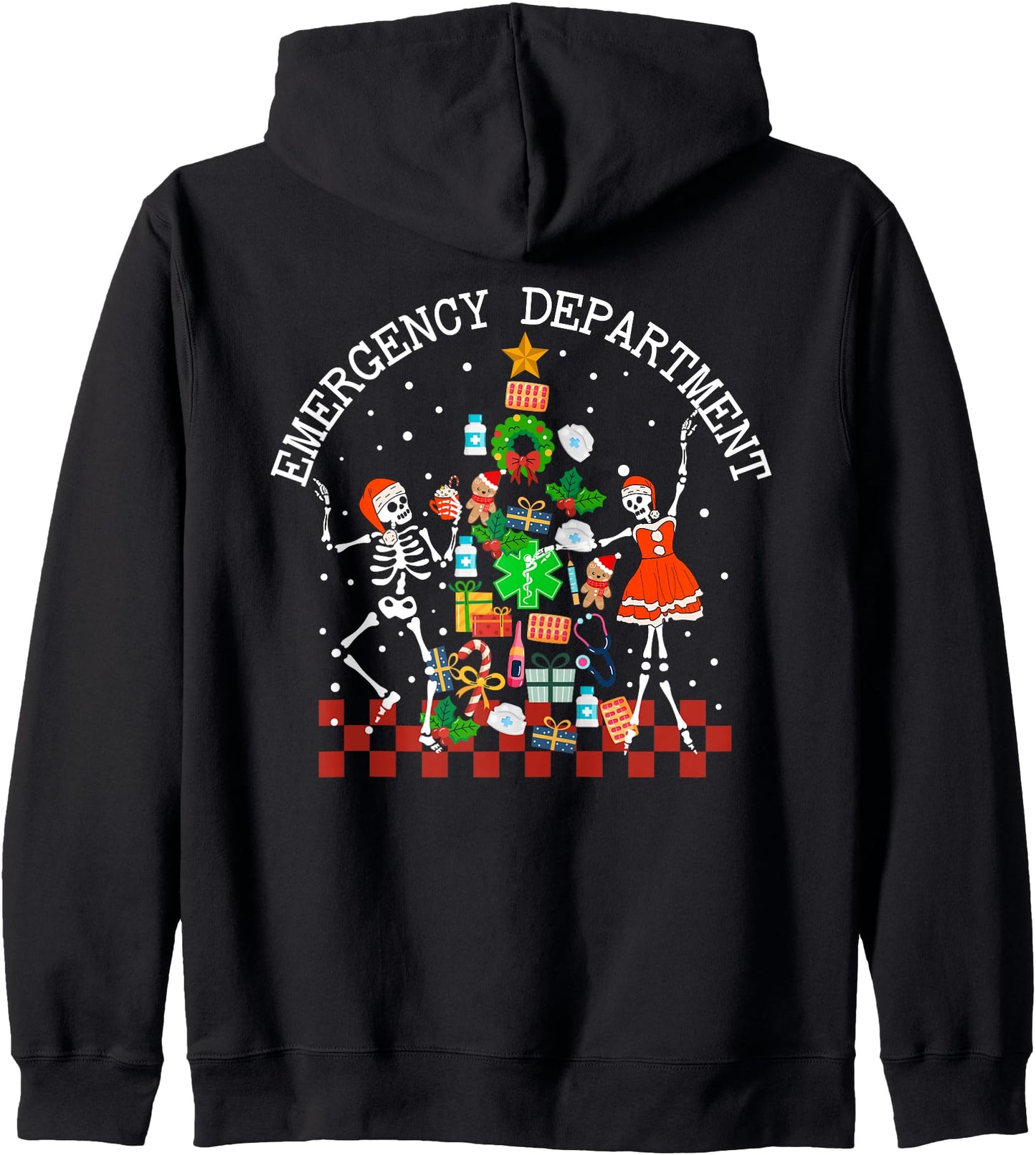 Emergency Department Christmas ED Xmas Party ER Zip Hoodie