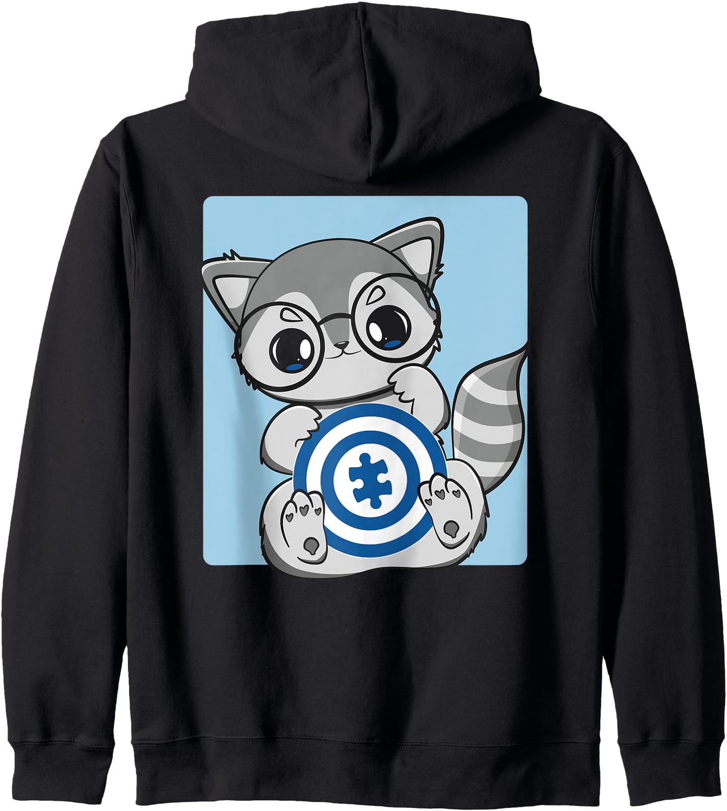 Autism Awareness Acceptance And Cute Anime Racoon Hoodie
