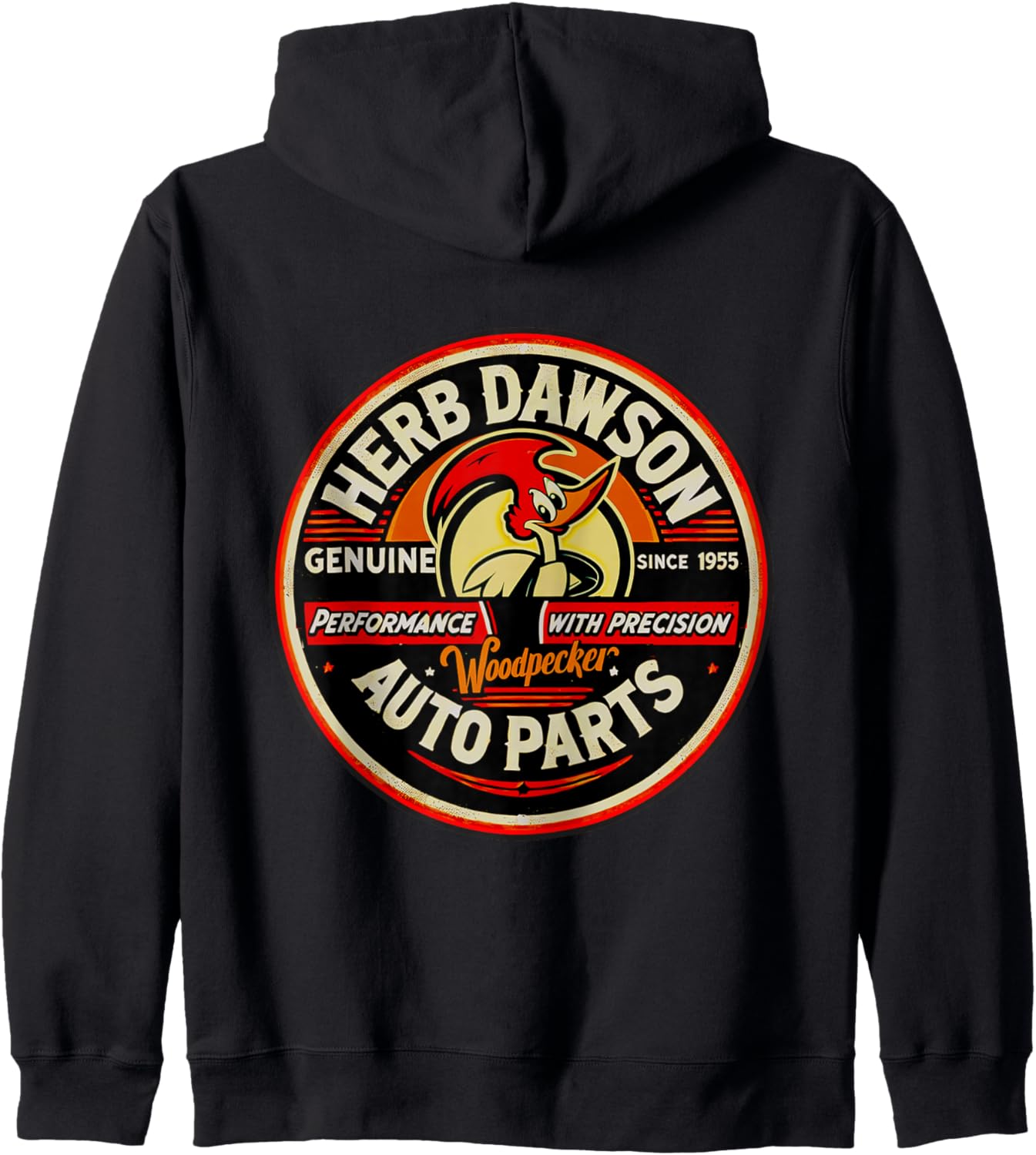 Retro Vintage Herb Dawson Clay Smith Cams Style Gas Station Zip Hoodie