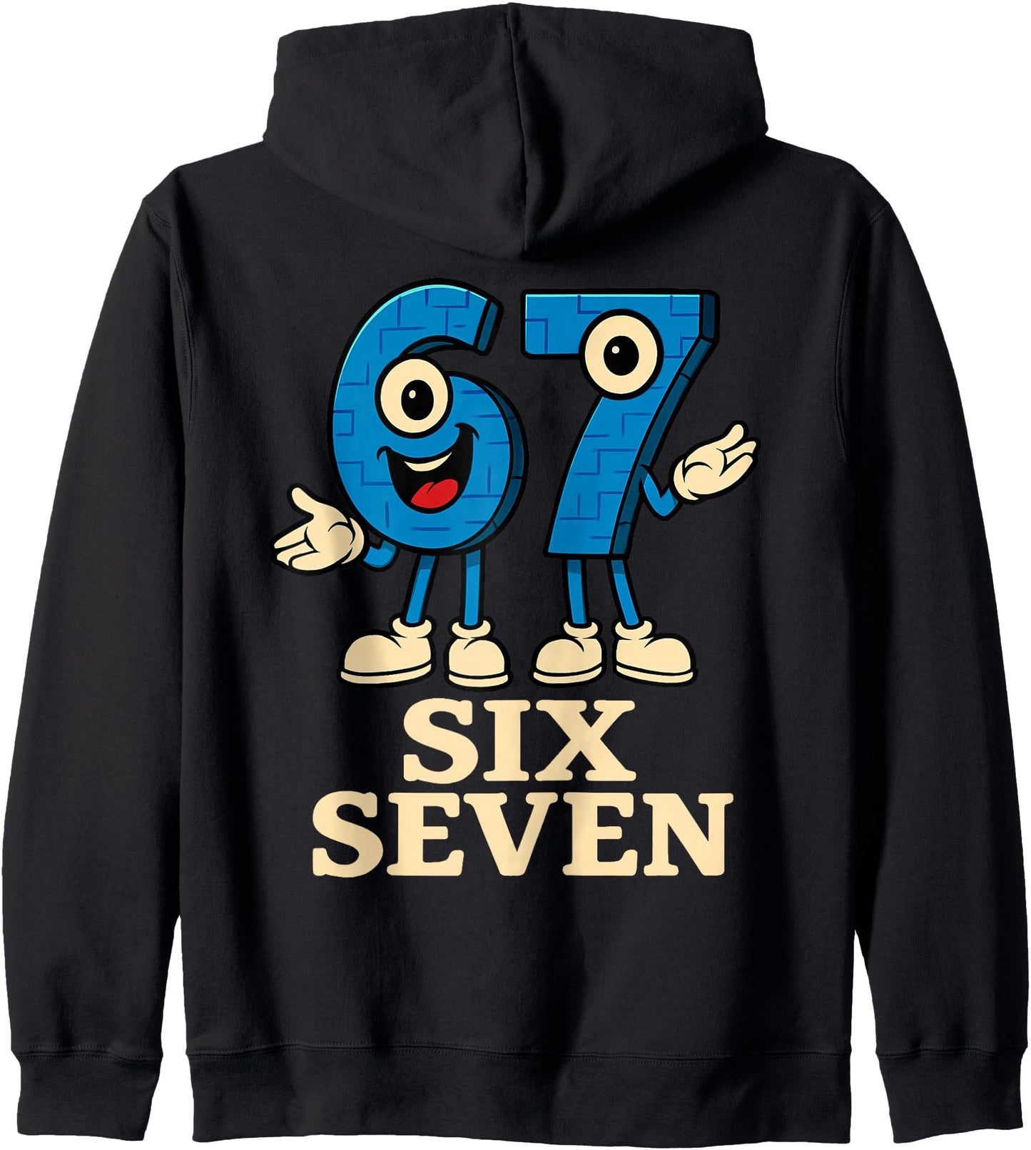 67 Six Seven 6-7 - Funny Italian Brainrot Gaming Meme Zip Hoodie