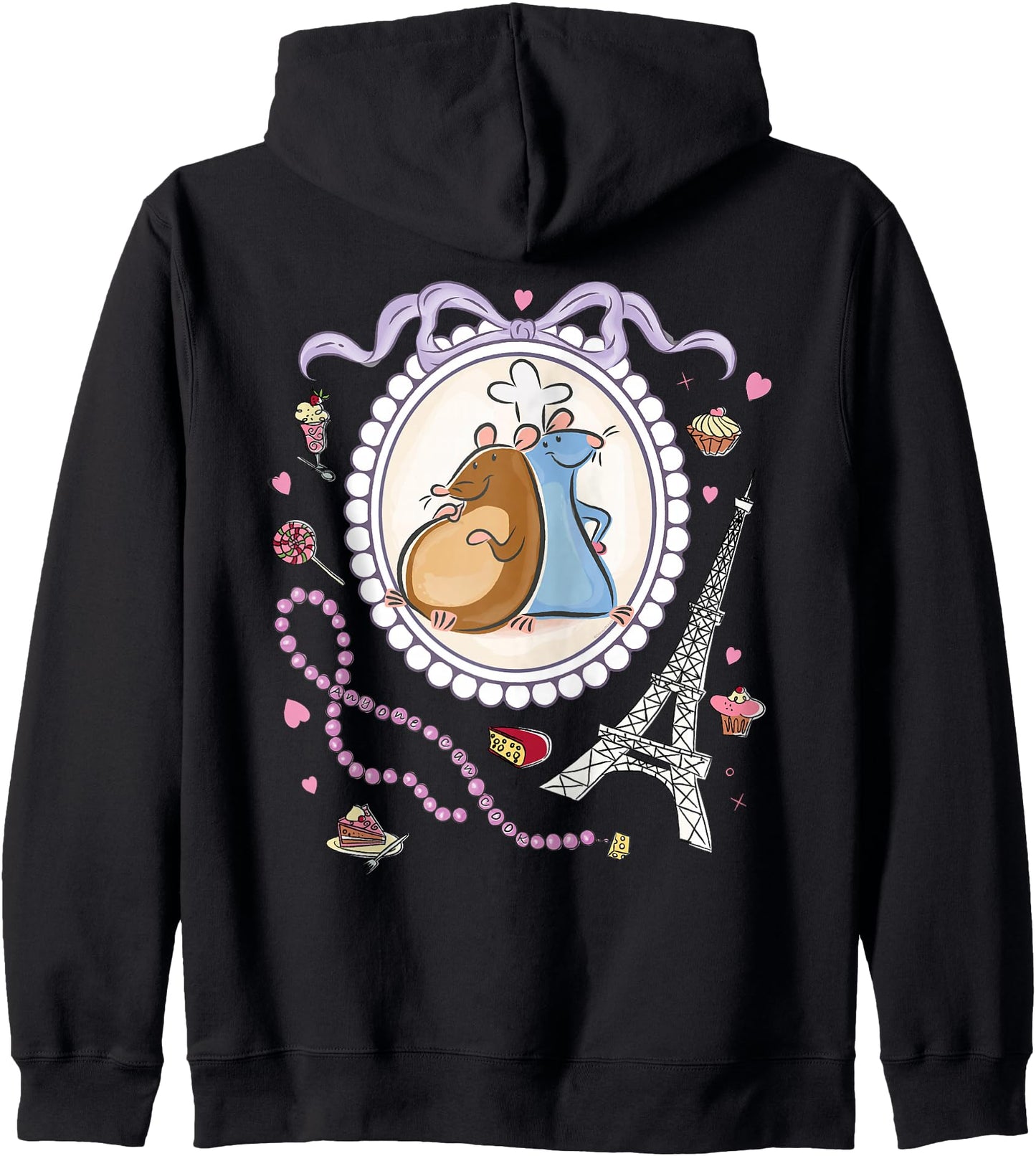Disney and Pixar's Ratatouille Remy & Emile Coquette Style Zip Hoodie