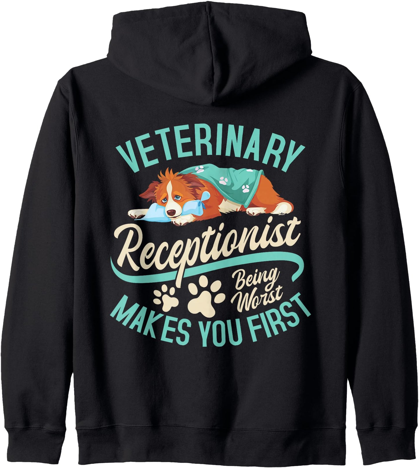 Veteinary Assistant Week Vet Tech Medicine Vet Receptionist Zip Hoodie