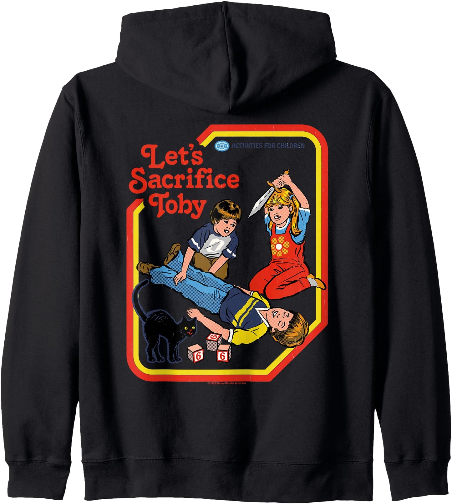 Let's Sacrifice Toby Occult Retro Vintage Funny Adult Humor Zip Hoodie