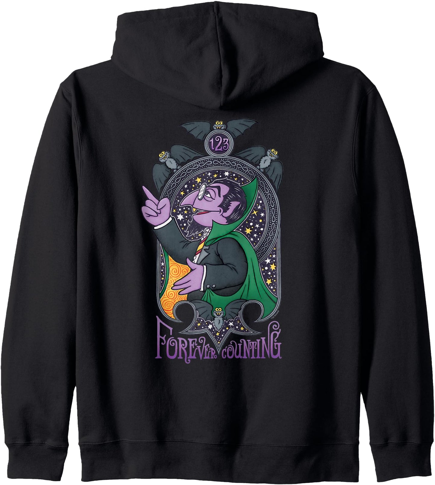 Sesame Street Psychedelic Count Forever Counting Zip Hoodie