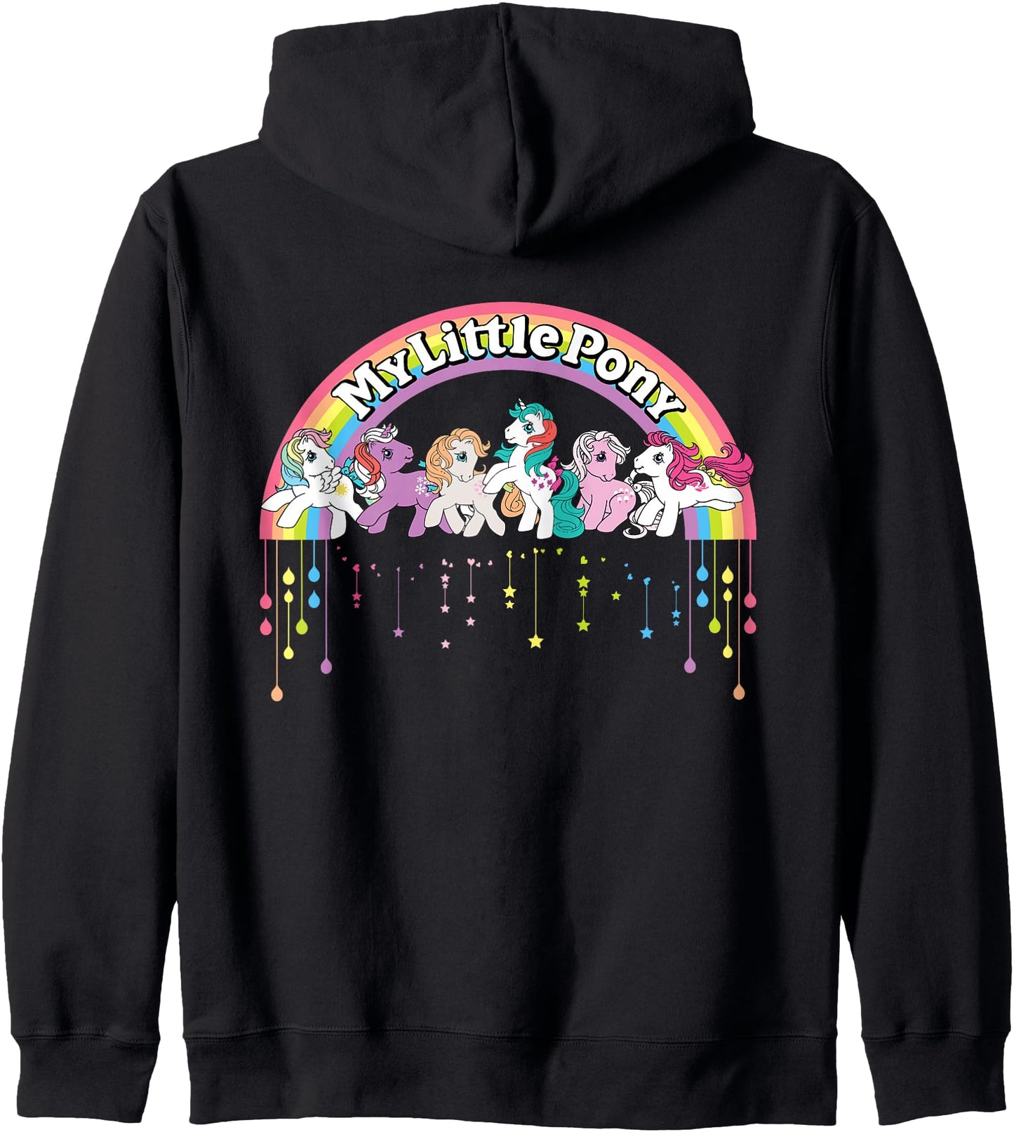 Logo Retro Cartoon Rainbow Dash Fluttershy Rarity Zip Hoodie