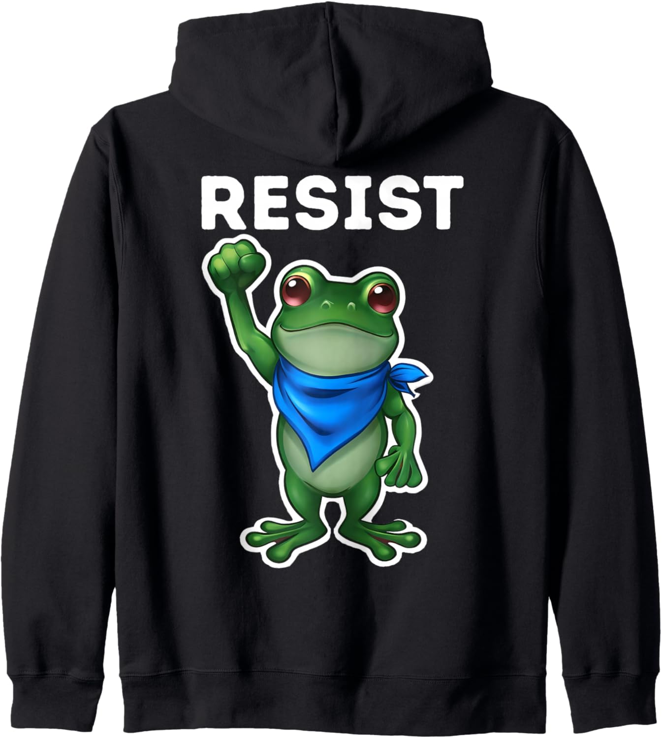 Resist Frog Portland Protest 2025 Activist Men Women Cute Zip Hoodie