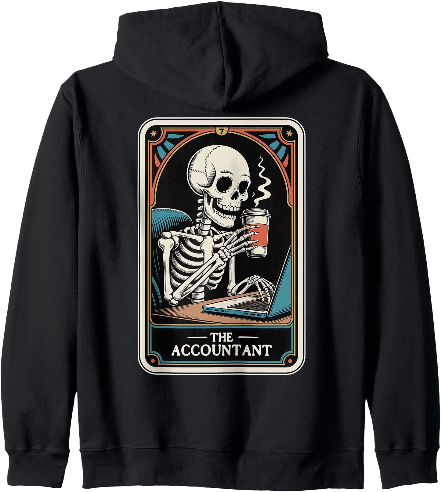 The Accountant Tarot Card Funny Accounting CPA Bookkeeper Zip Hoodie