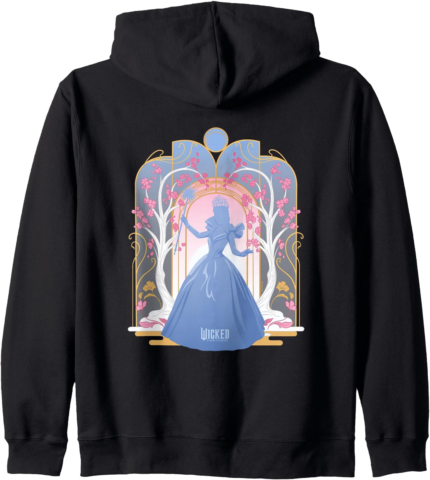 Wicked: For Good Glinda Silhouette in Blue Zip Hoodie