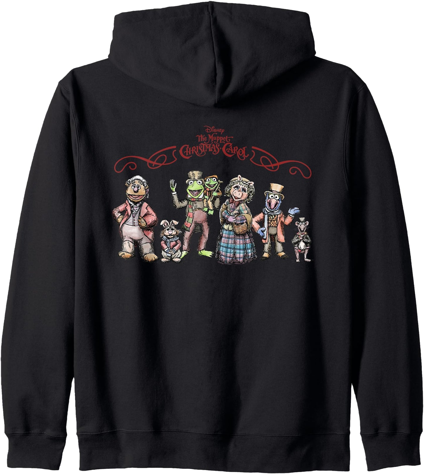 Disney The Muppet Christmas Carol Holiday Character Lineup Zip Hoodie
