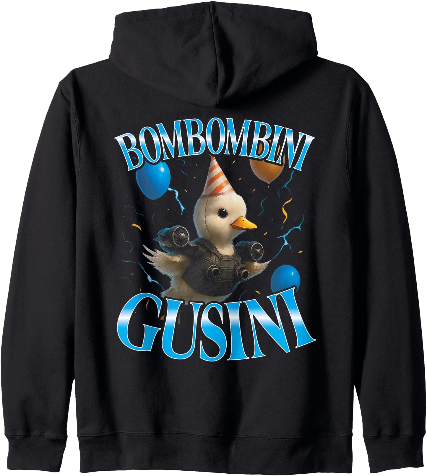 Surreal Italian Brainrot Meme Bombombini Gusini Birthday Zip Hoodie