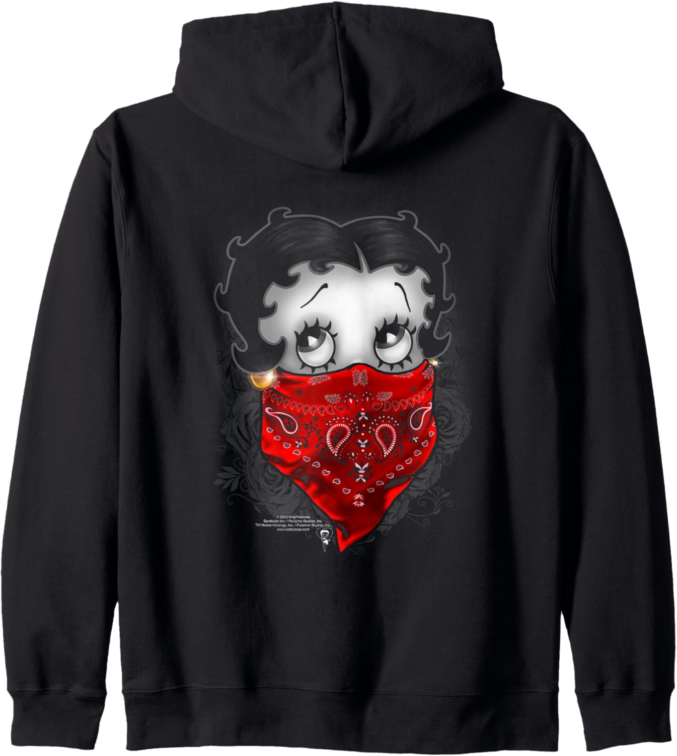 Betty Boop Bandana & Roses Zip Hoodie