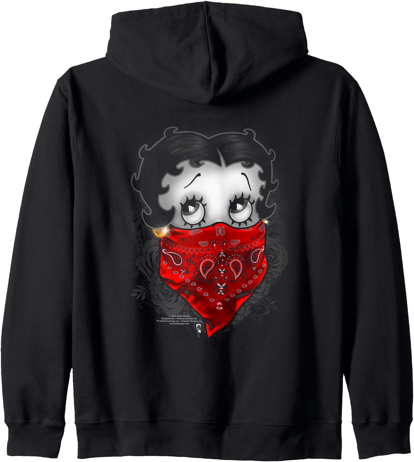 Betty Boop Bandana & Roses Zip Hoodie