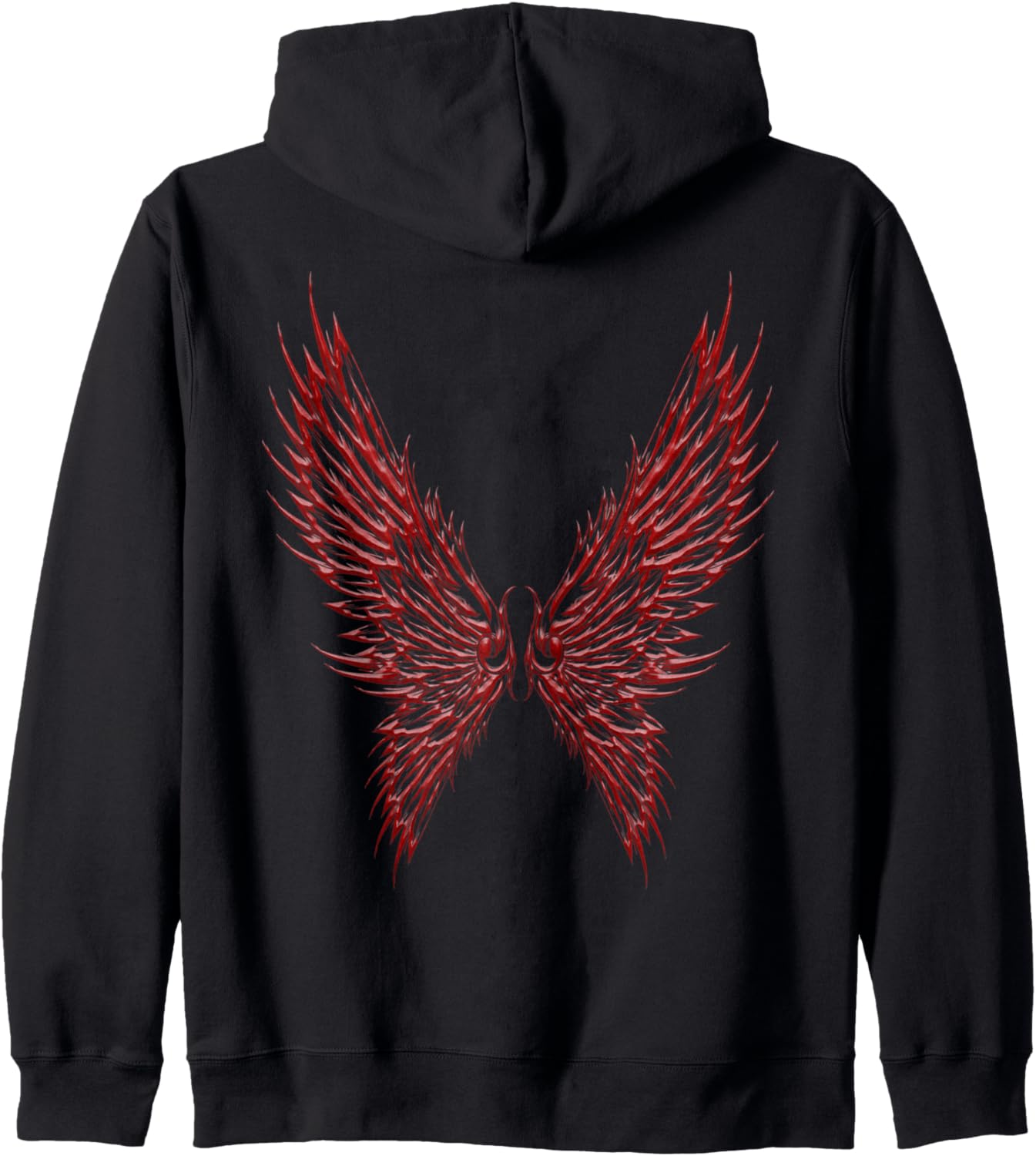 Back Red Demon Wings Goth Gothic Hoodie
