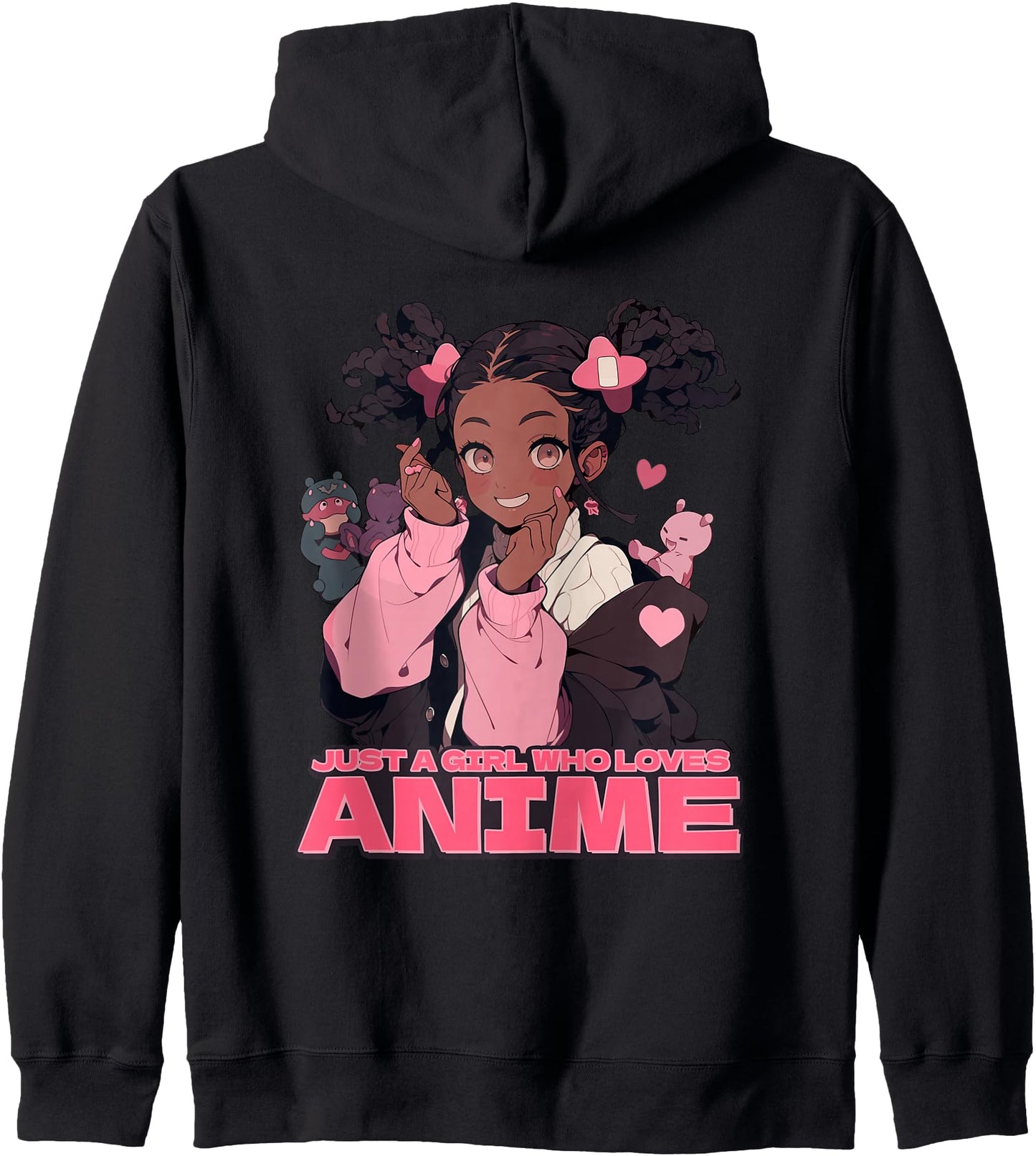 Black Girl Just A Girl Who Loves Anime Hoodie