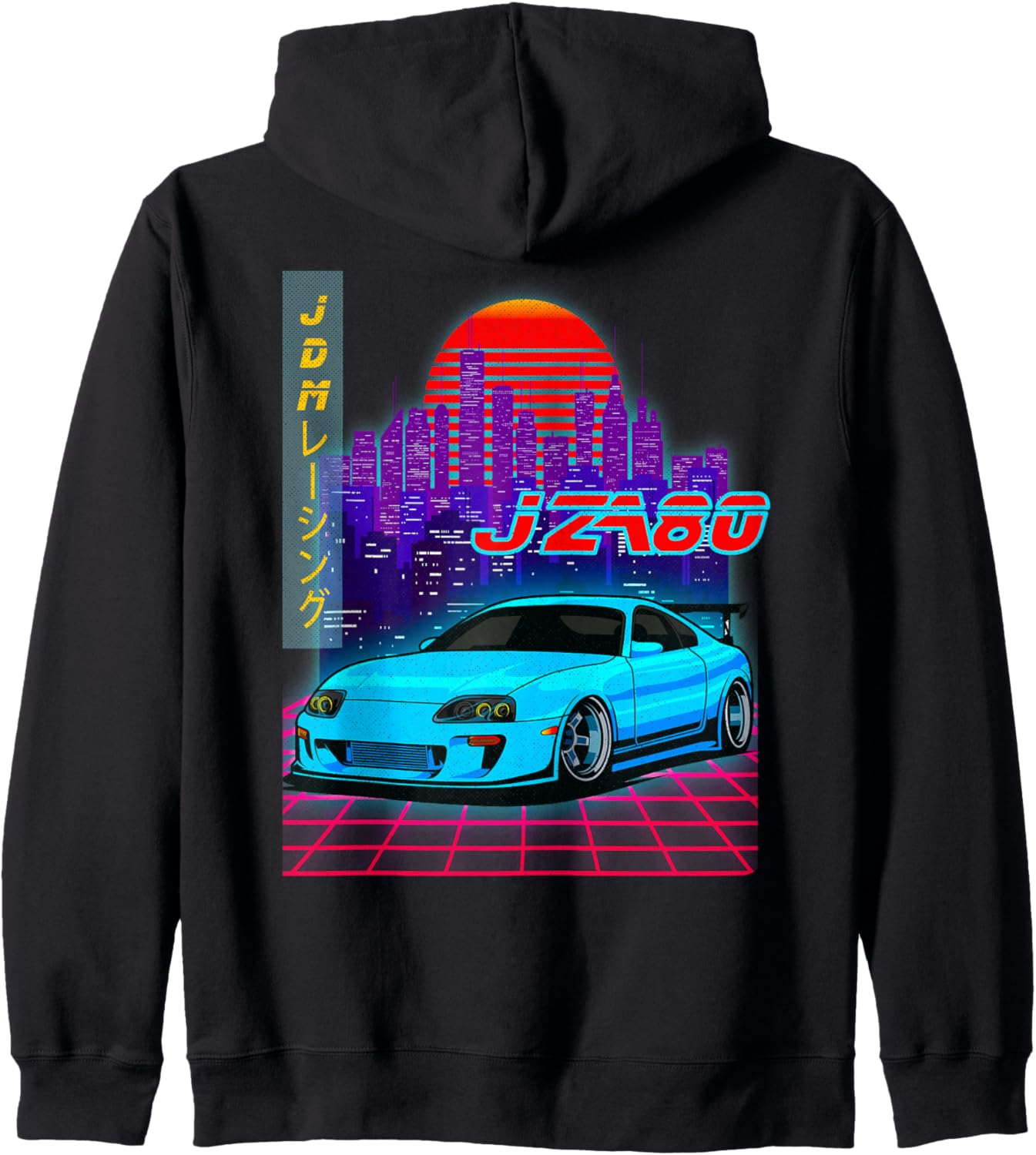 JDM Japanese Automotive Retro Tuner Car Zip Hoodie