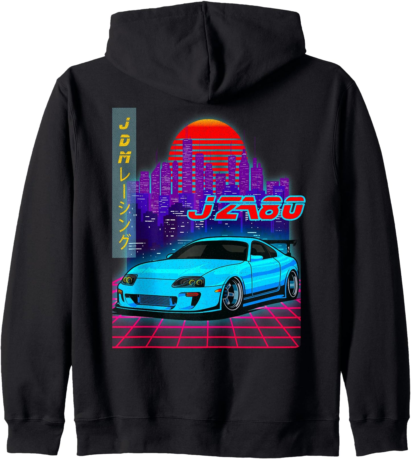 JDM Japanese Automotive Retro Tuner Car Zip Hoodie