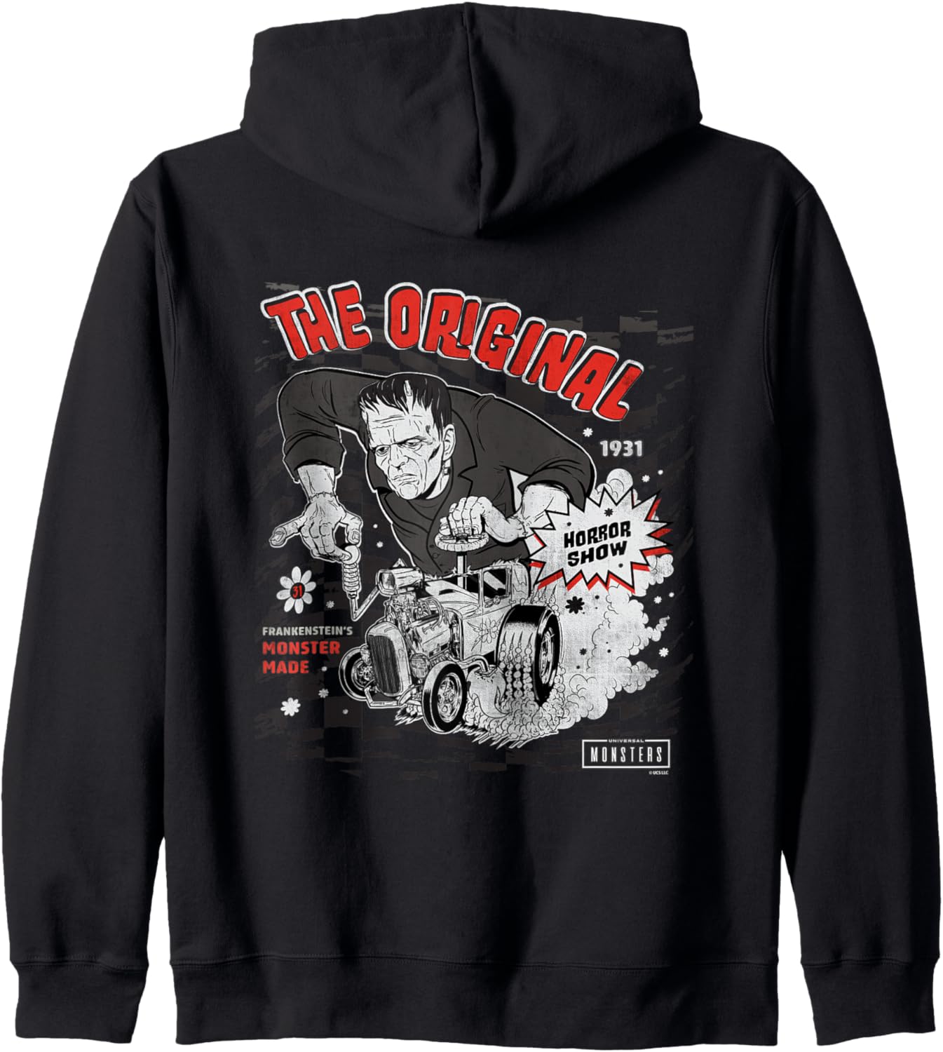 Universal Monsters Frankenstein The Original Hot Rod Zip Hoodie