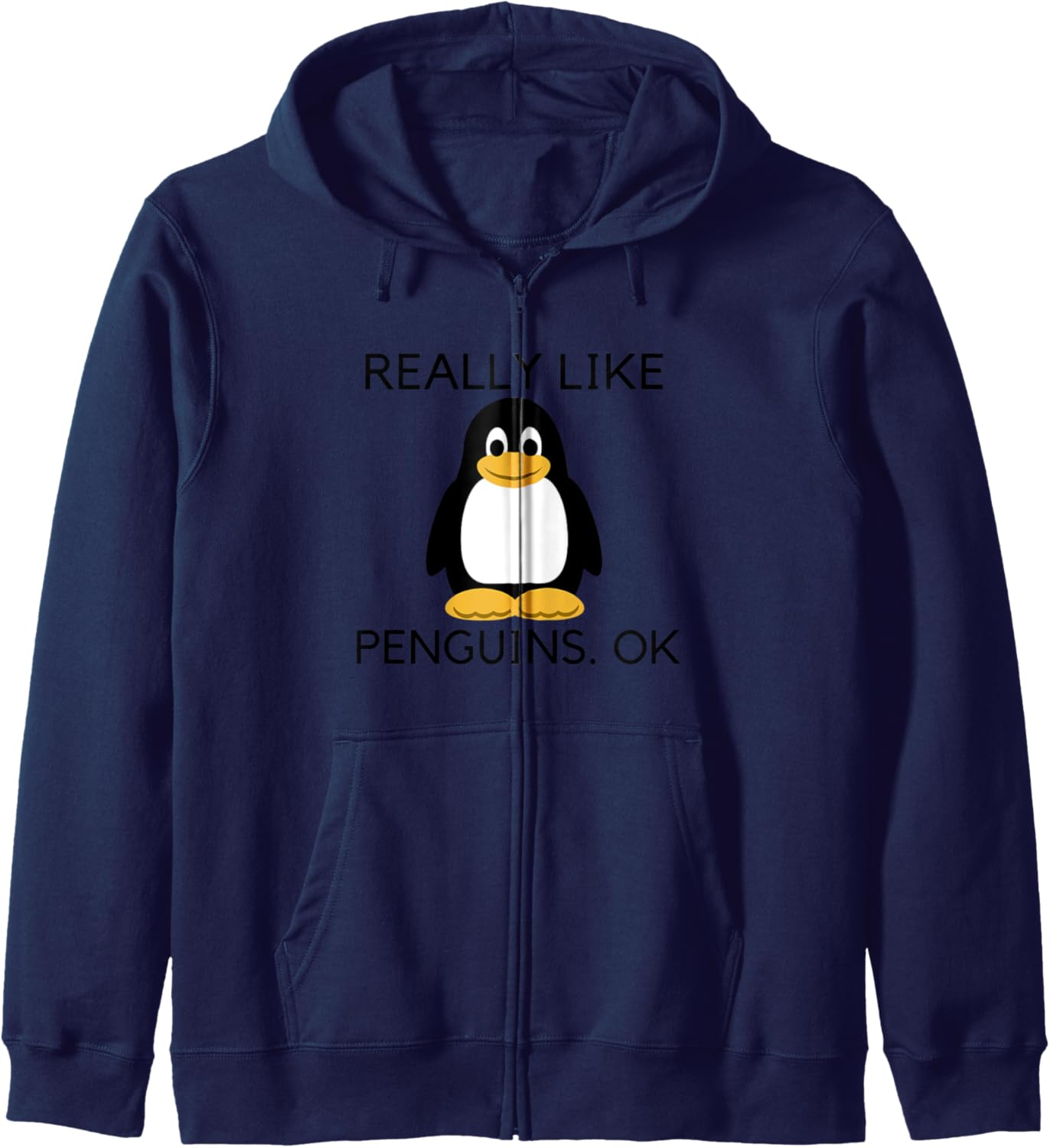 I Just Really Like Penguins Bird Lovers Mammal Anima Zip Hoodie