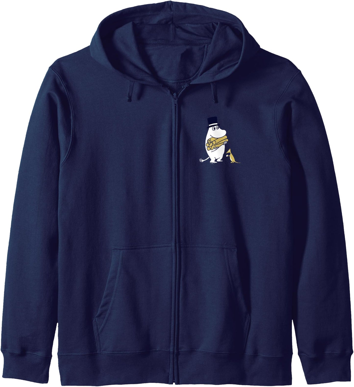 Moomin Moominpappa Carrying Logs Winter Zip Hoodie