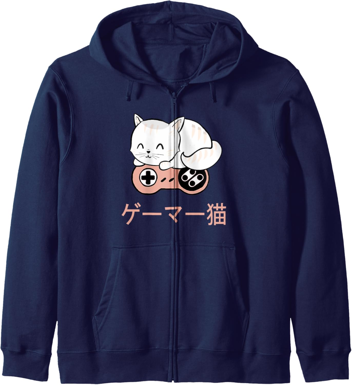 Cute Pink Gamer Cat Kawaii Japan Inspired For Anime Fans Hoodie