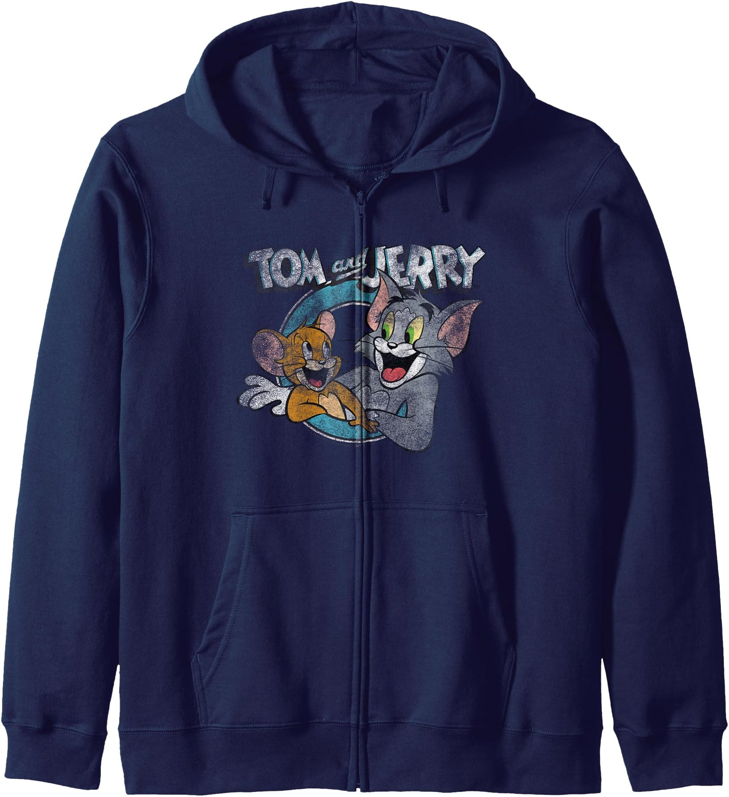 Tom and Jerry Classic Dynamic Duo Vintage Zip Hoodie