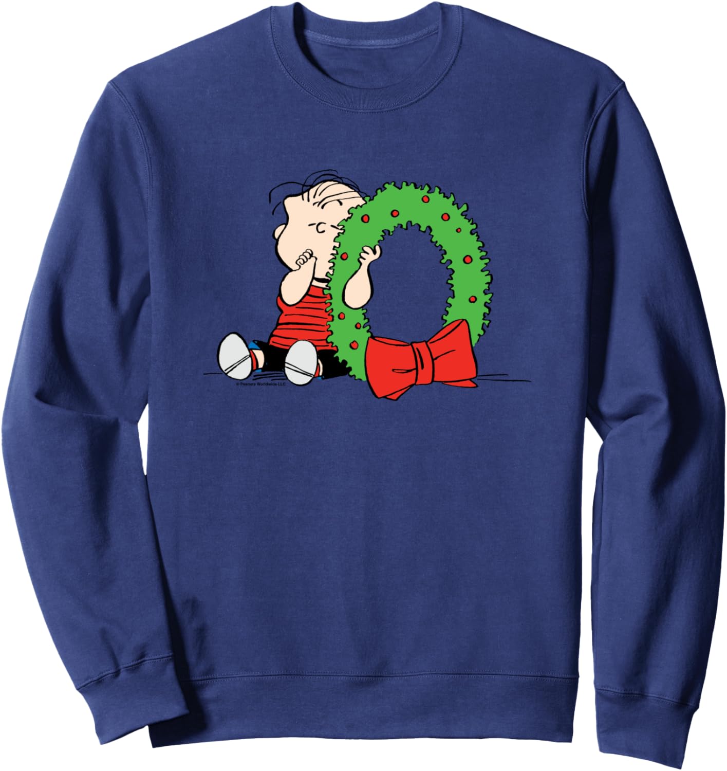 Peanuts Linus Christmas Wreath Sweatshirt