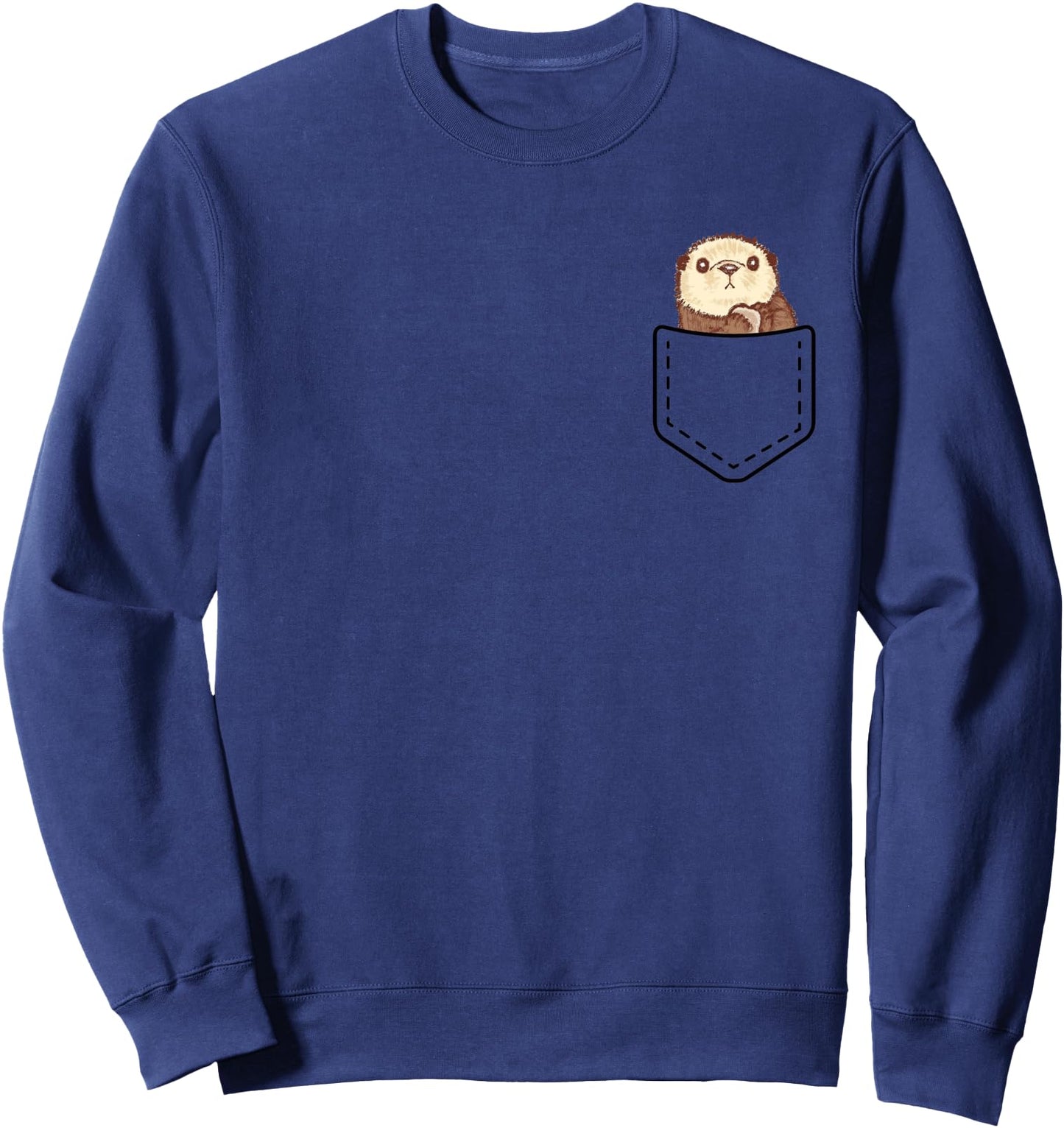 Sea Otter Pocket Sweatshirt Funny Cute Peeking Otter Tee