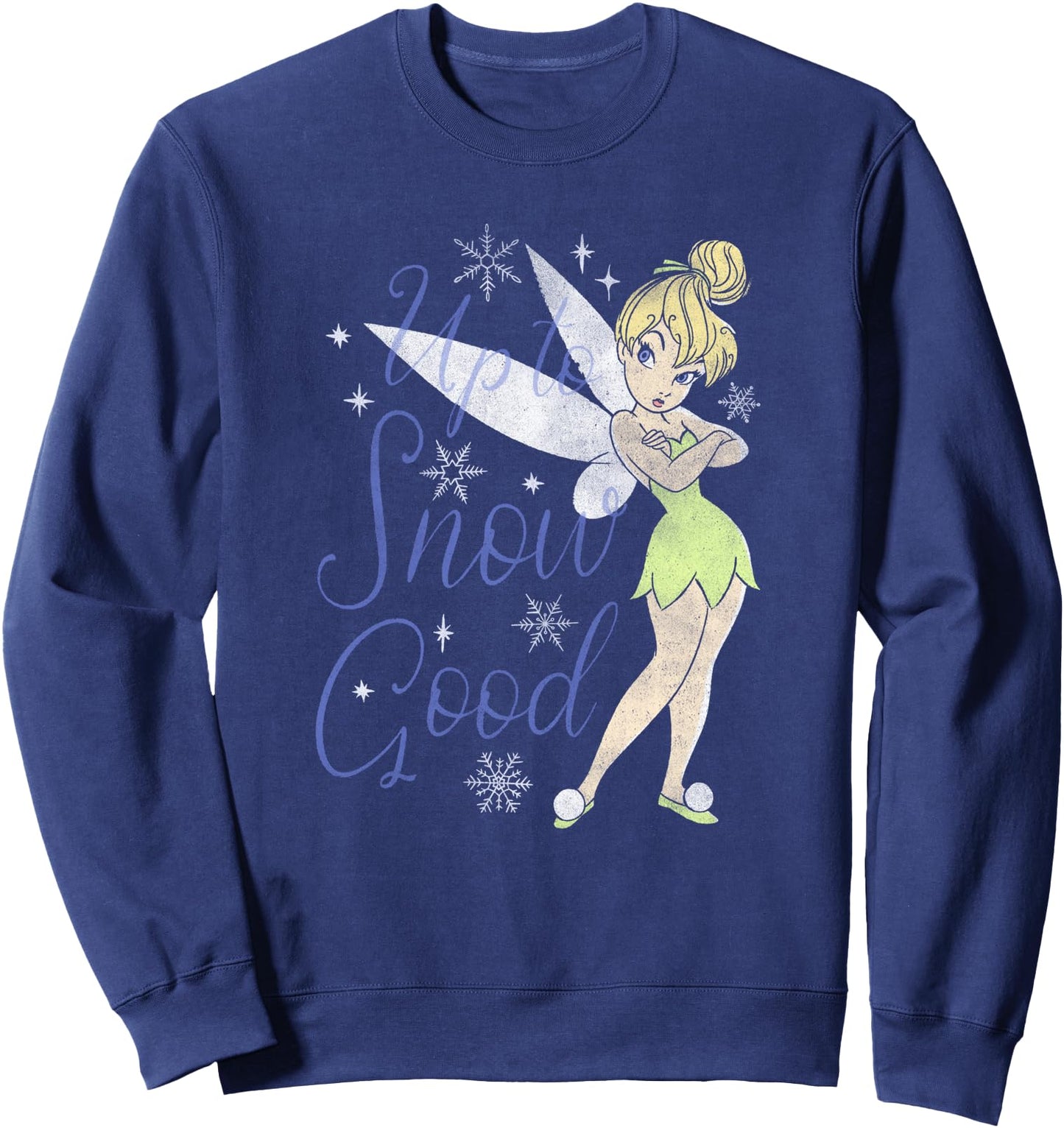 Disney Peter Pan Christmas Tinker Bell Up To Snow Good Sweatshirt