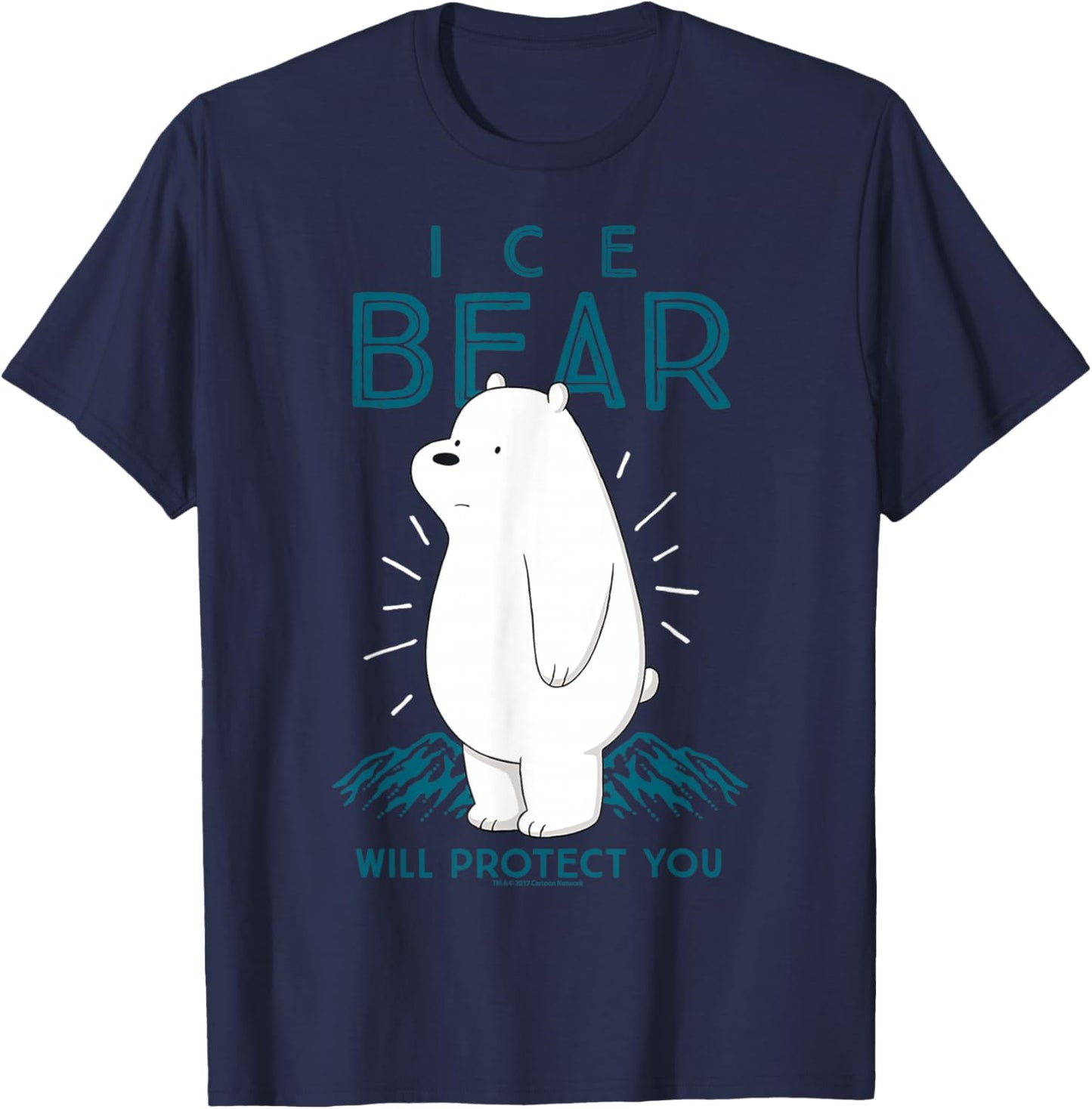 CN We Bare Bears Ice Bear Will Protect You Graphic T-Shirt