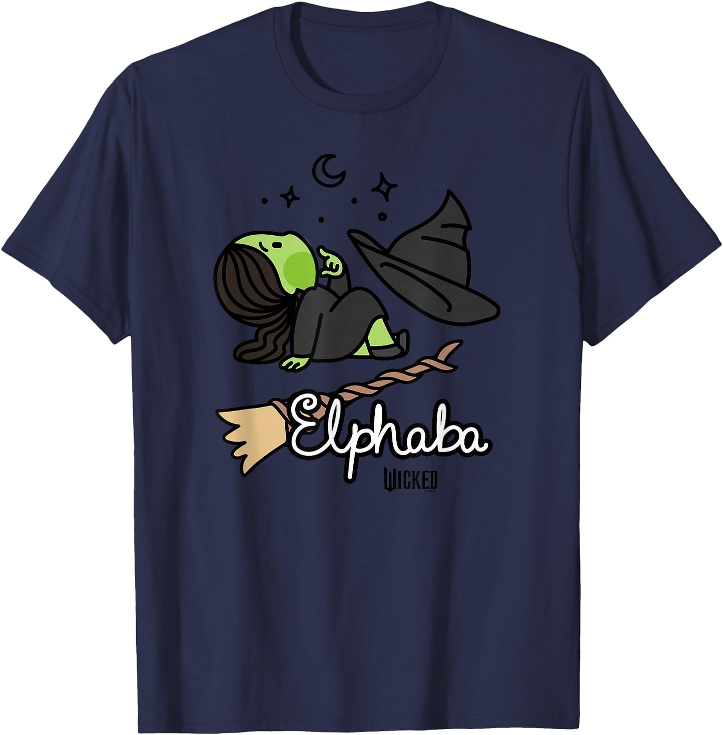 Wicked Logo Elphaba Daydreaming Playful Cartoon Style