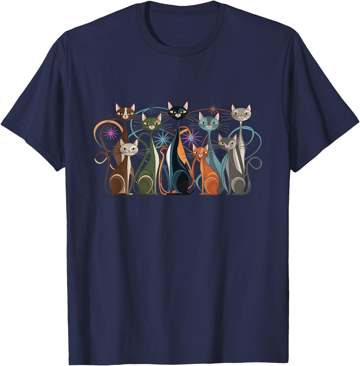 Cat Vintage Retro Mid-Century Modern Look Cats 50s 60s Style