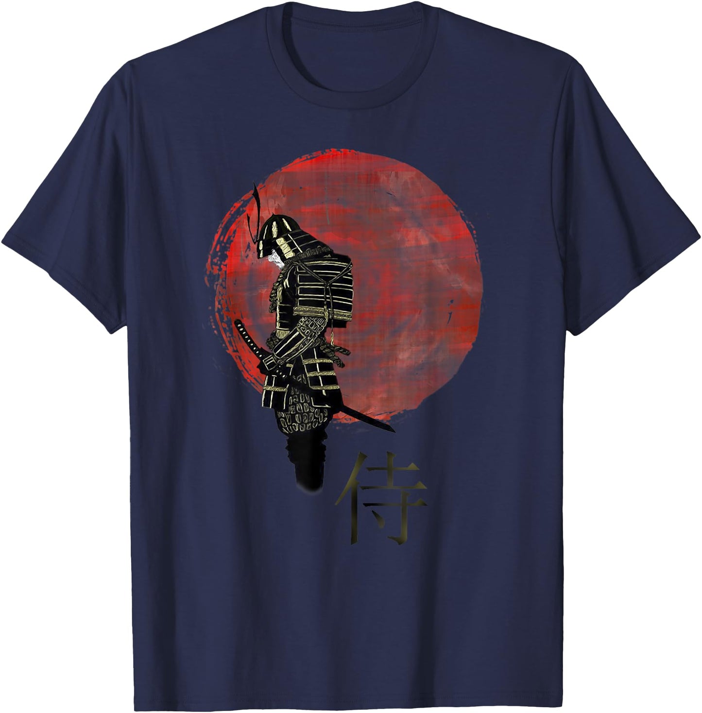 Samurai T-Shirt Japanese Retro Art Print T-Shirt Bushido Tee